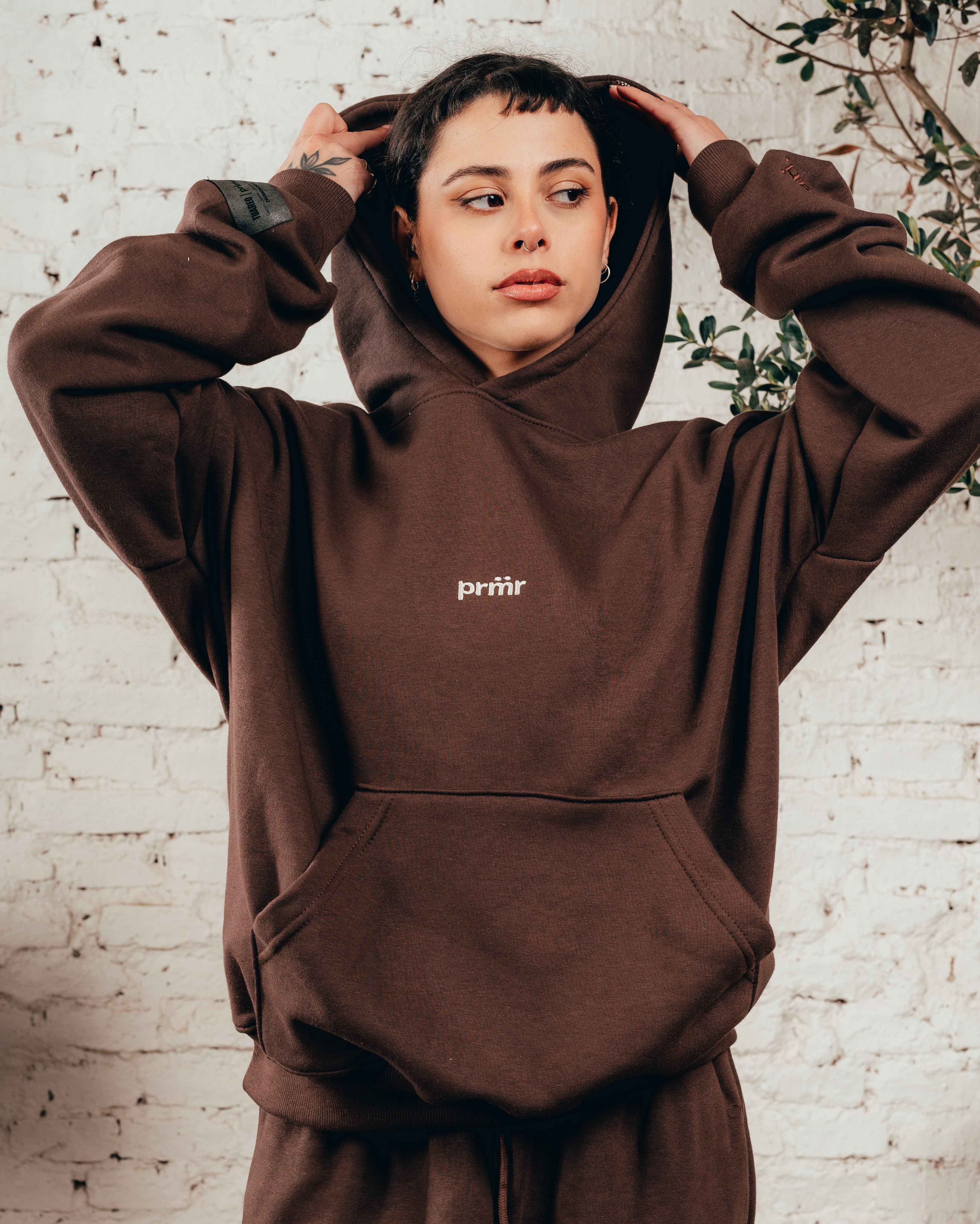 HOODIE OVERISZED [ PRIMARI ] CHOCOLATE