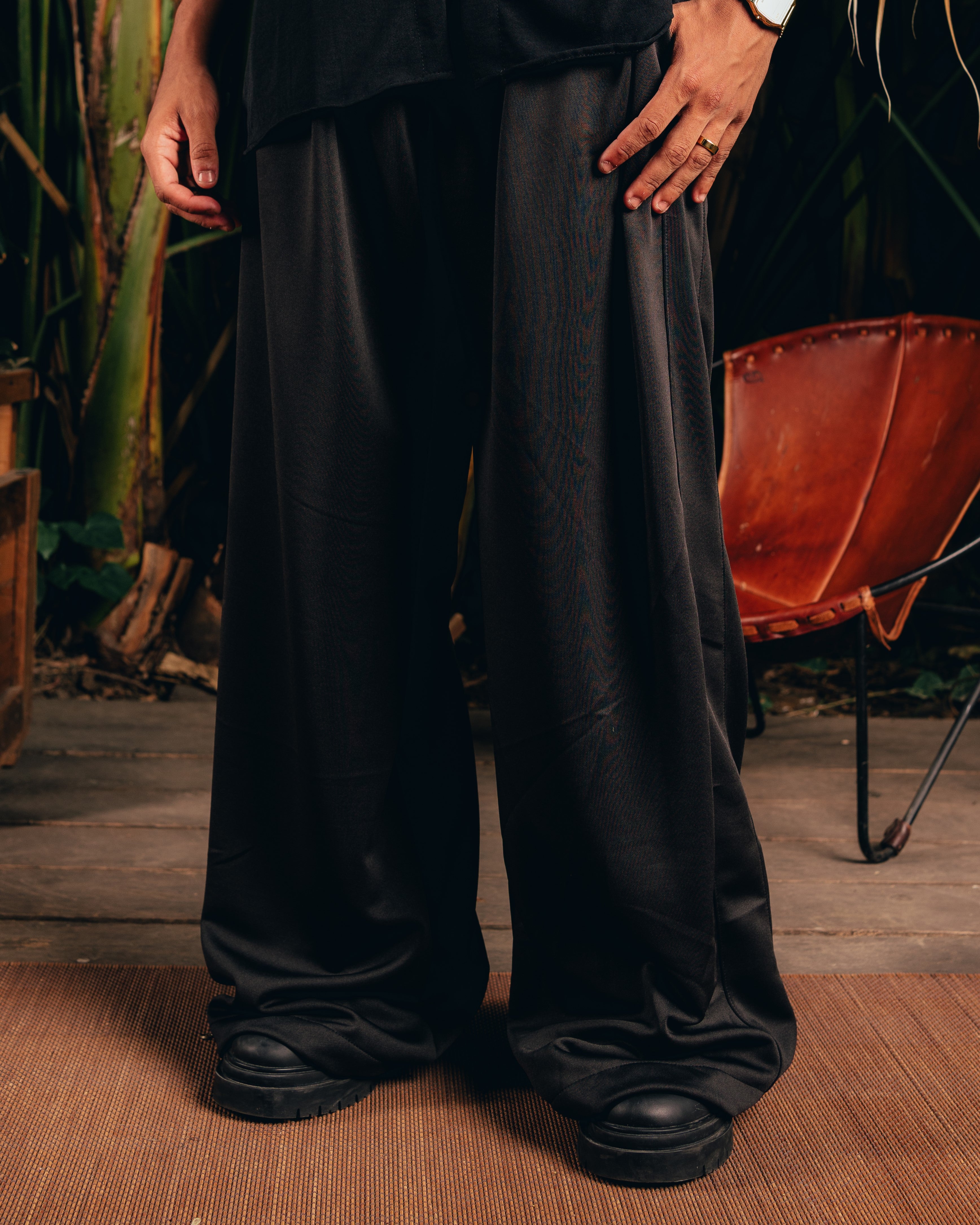 PANTALON SASTRERO [ CARIBBEAN BLACK ] HOMBRE