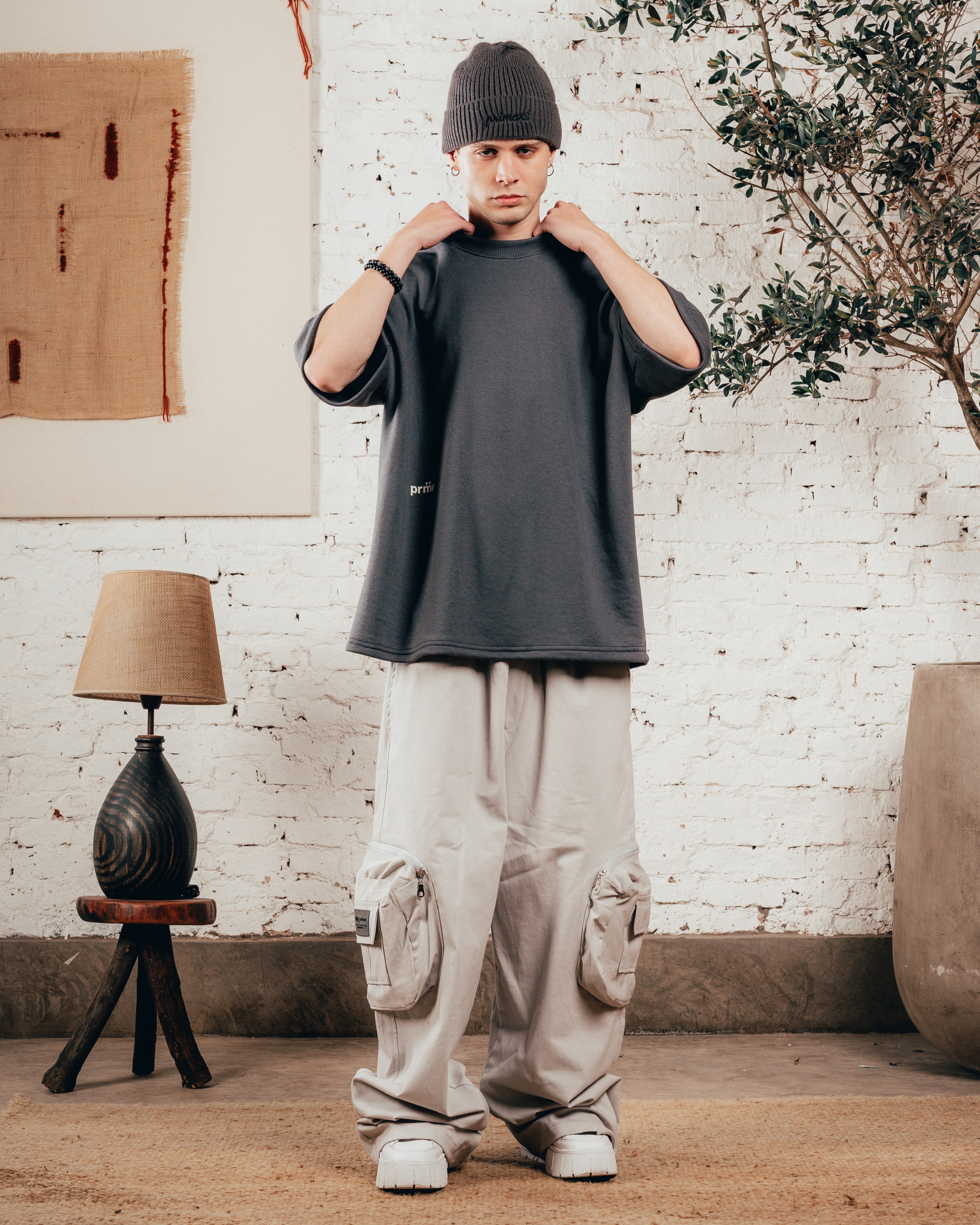KIMONO PESADO OVERSIZED [ PRIMARI ] GRIS PLOMO