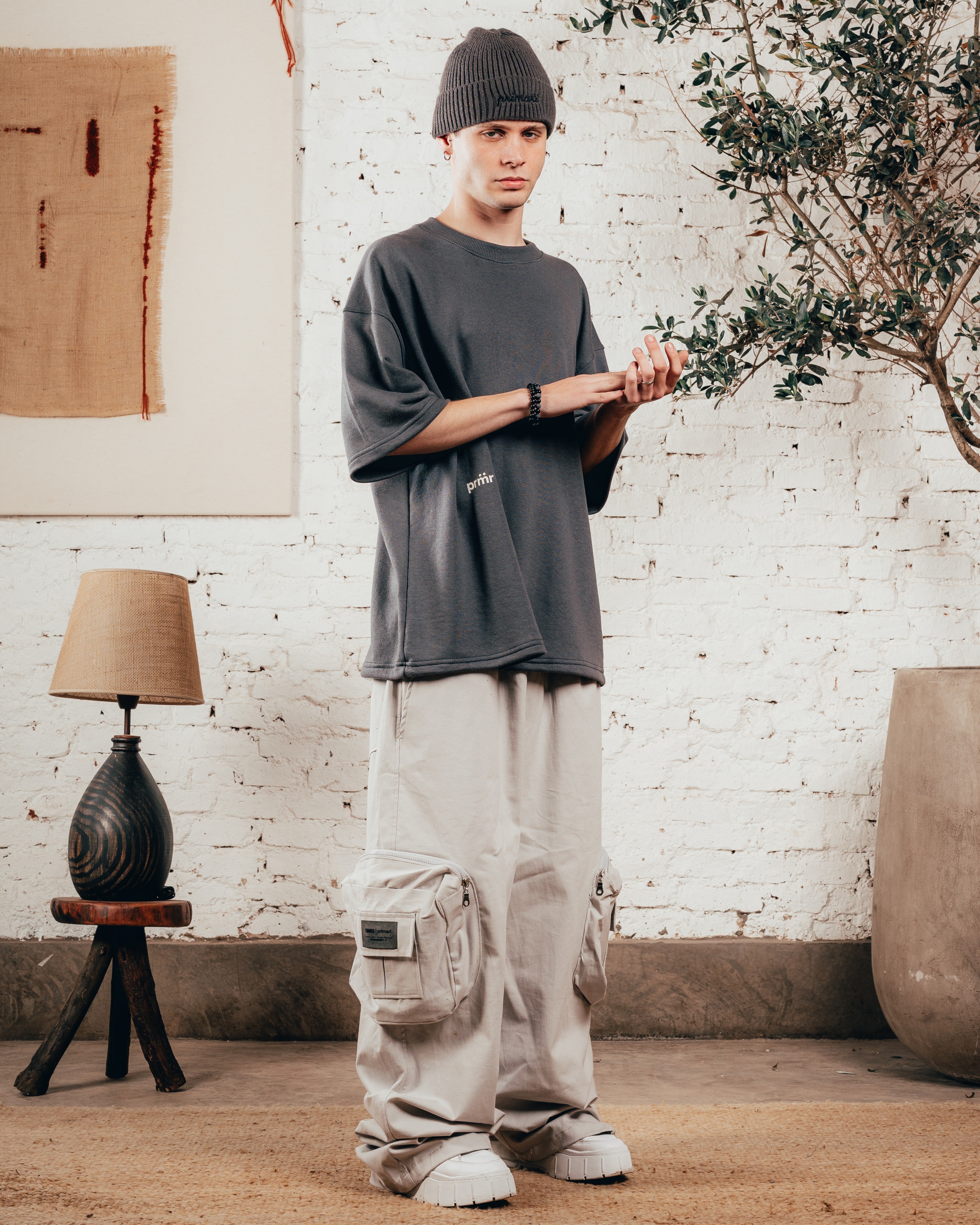 KIMONO PESADO OVERSIZED [ PRIMARI ] GRIS PLOMO