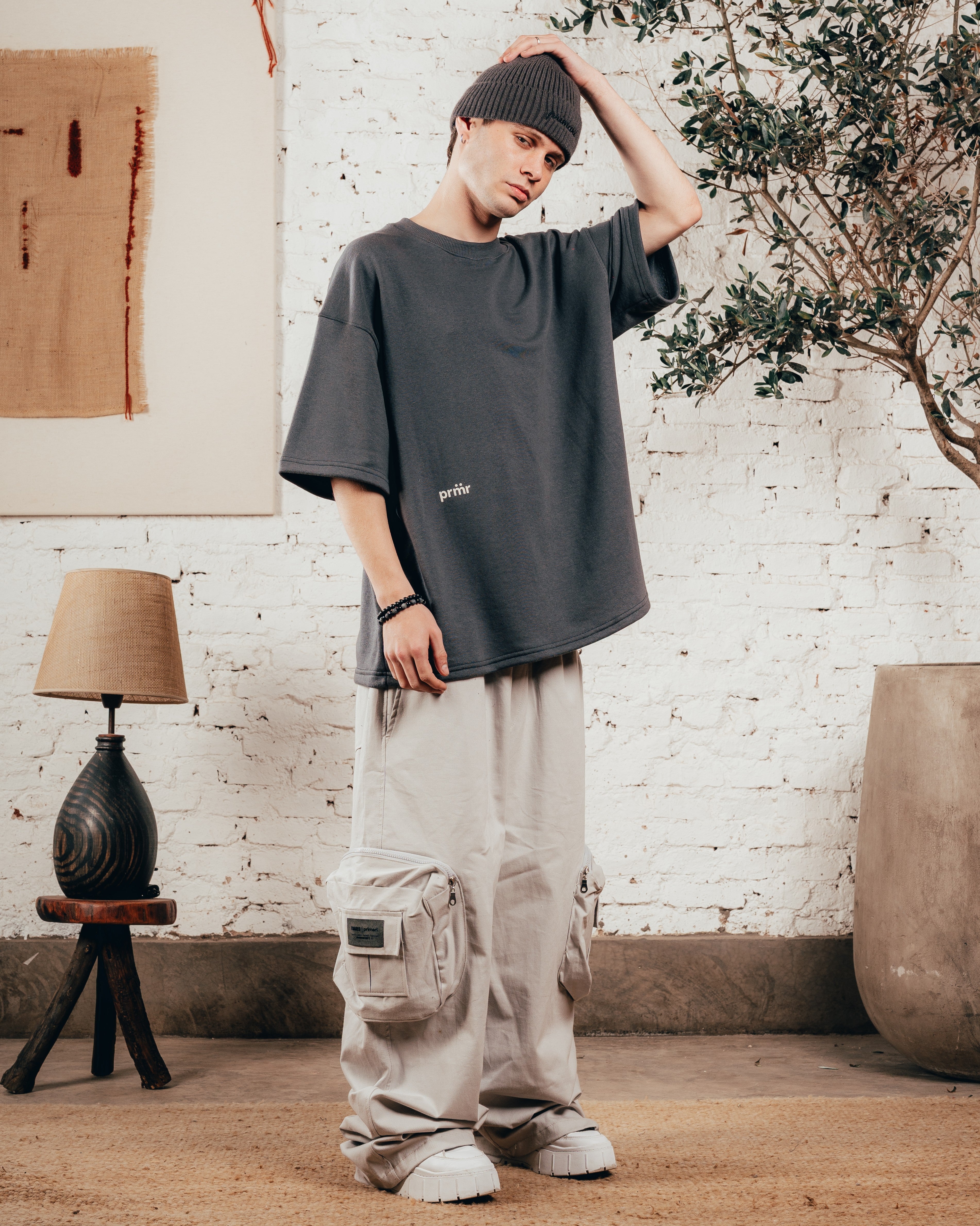 KIMONO PESADO OVERSIZED [ PRIMARI ] GRIS PLOMO