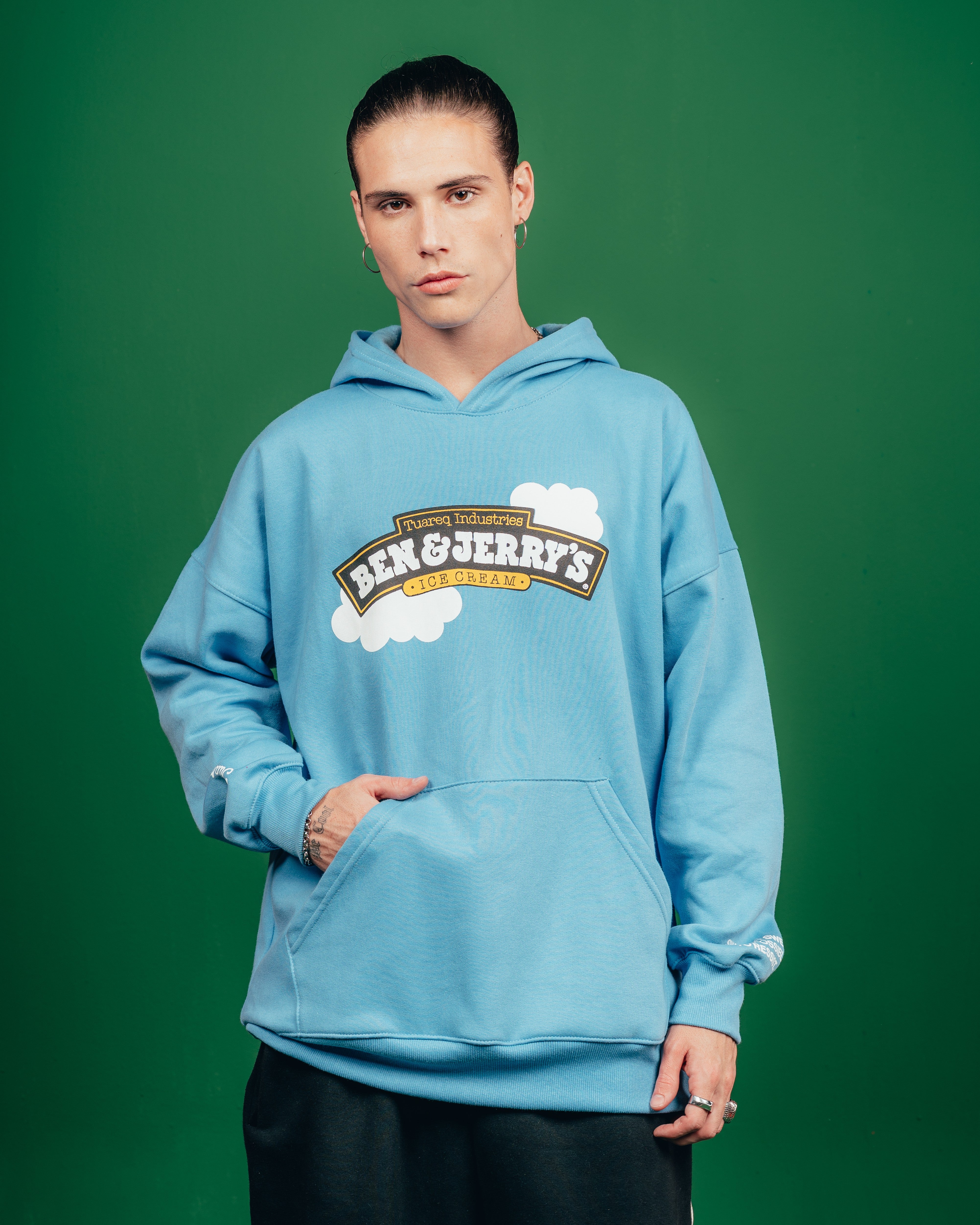 HOODIE PESADO CANDY [ B&J ] CIELITO BLUE