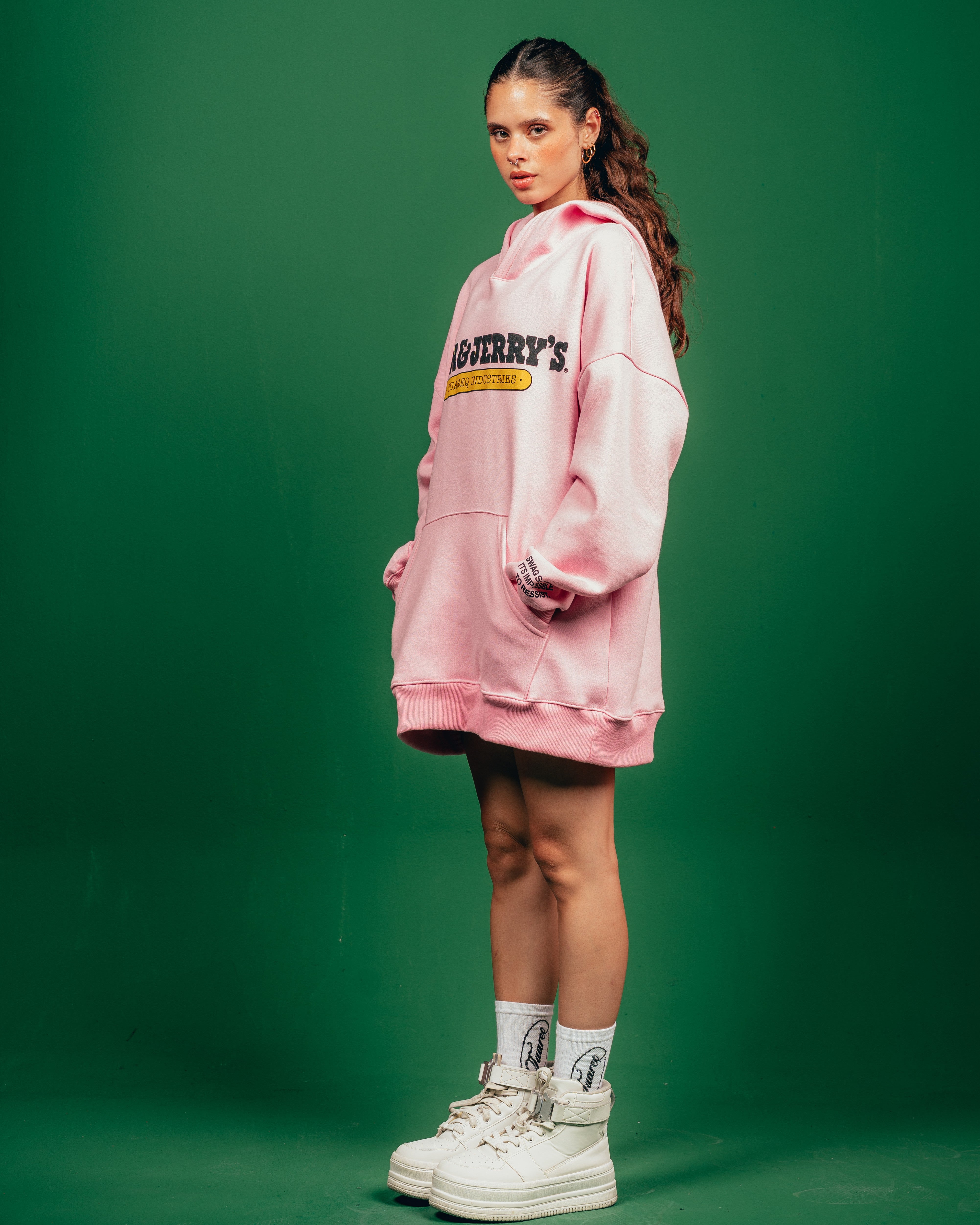 HOODIE PESADO CANDY [ B&J ] BABY ROSE