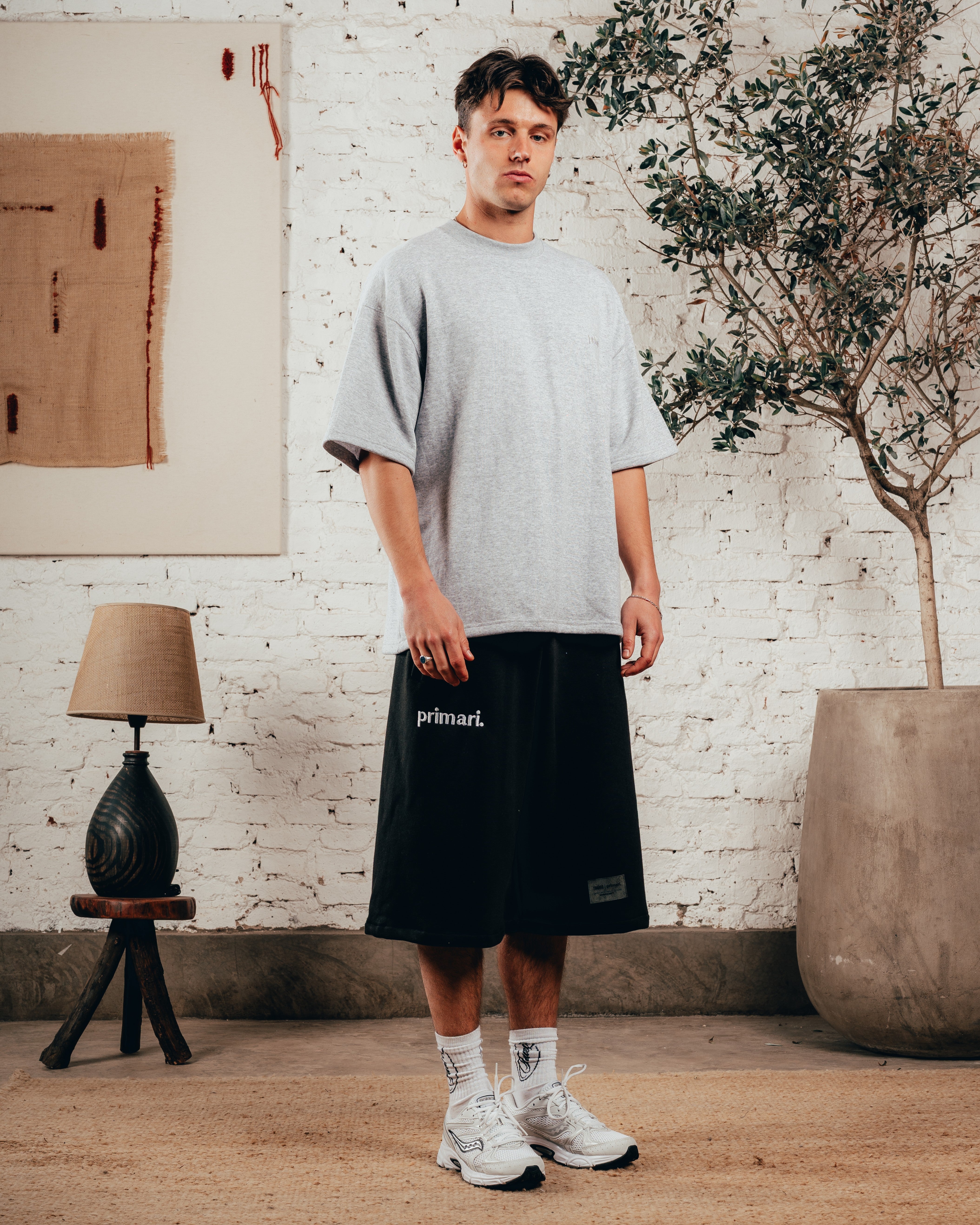 KIMONO PESADO OVERSIZED [ PRIMARI ] LISO MELANGE GREY