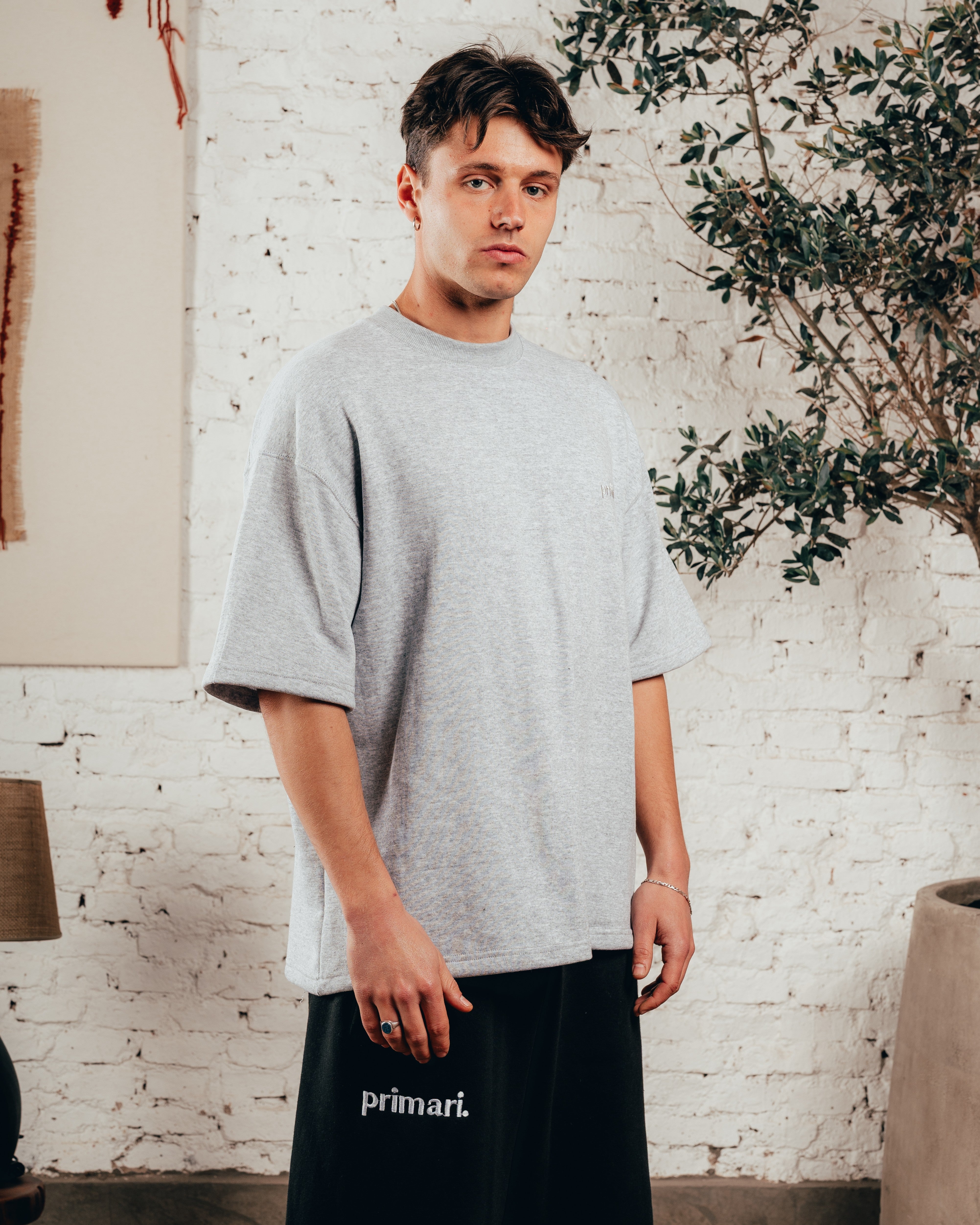 KIMONO PESADO OVERSIZED [ PRIMARI ] LISO MELANGE GREY