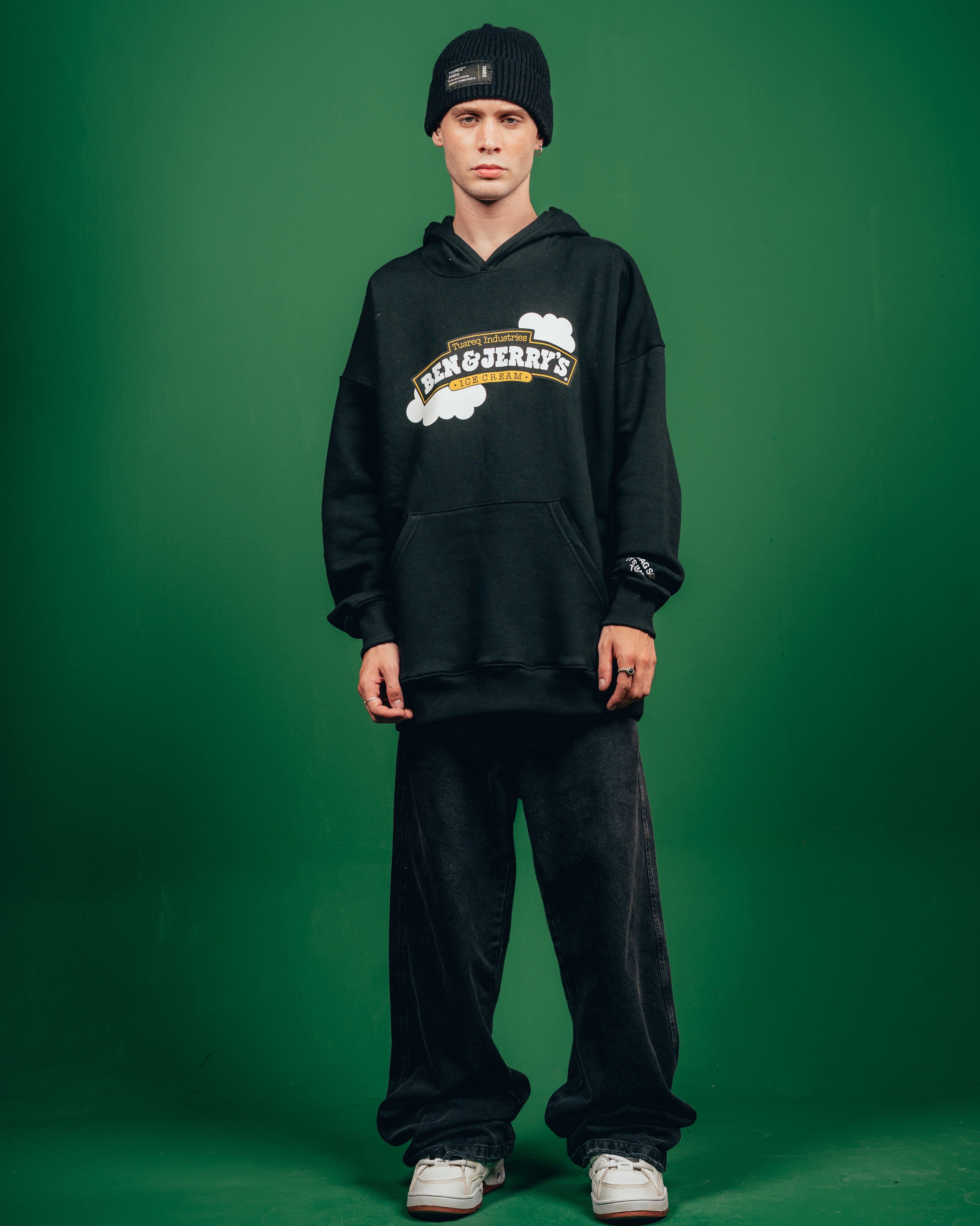 HOODIE PESADO CANDY [ B&J ] CIELITO BLACK