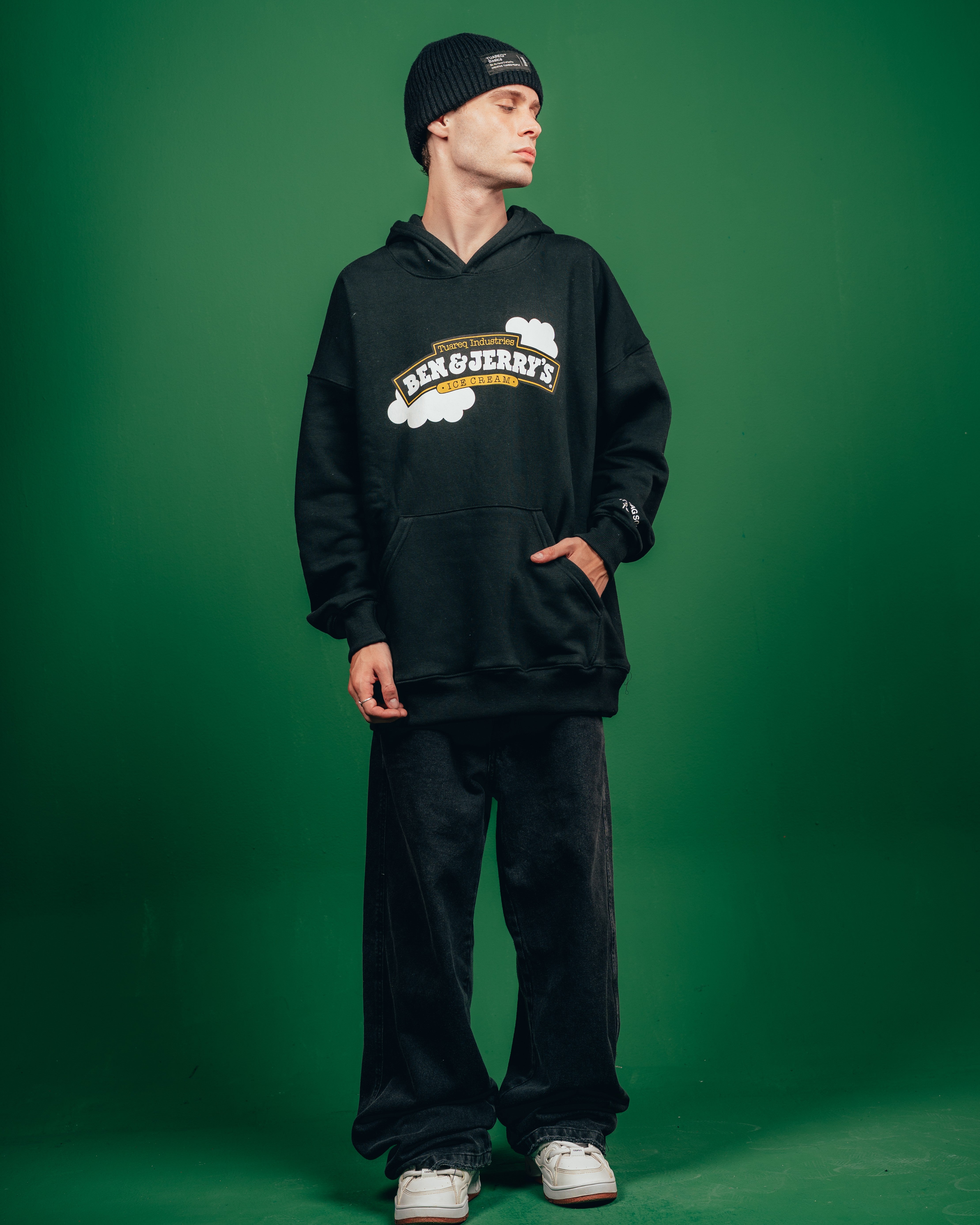 HOODIE PESADO CANDY [ B&J ] CIELITO BLACK