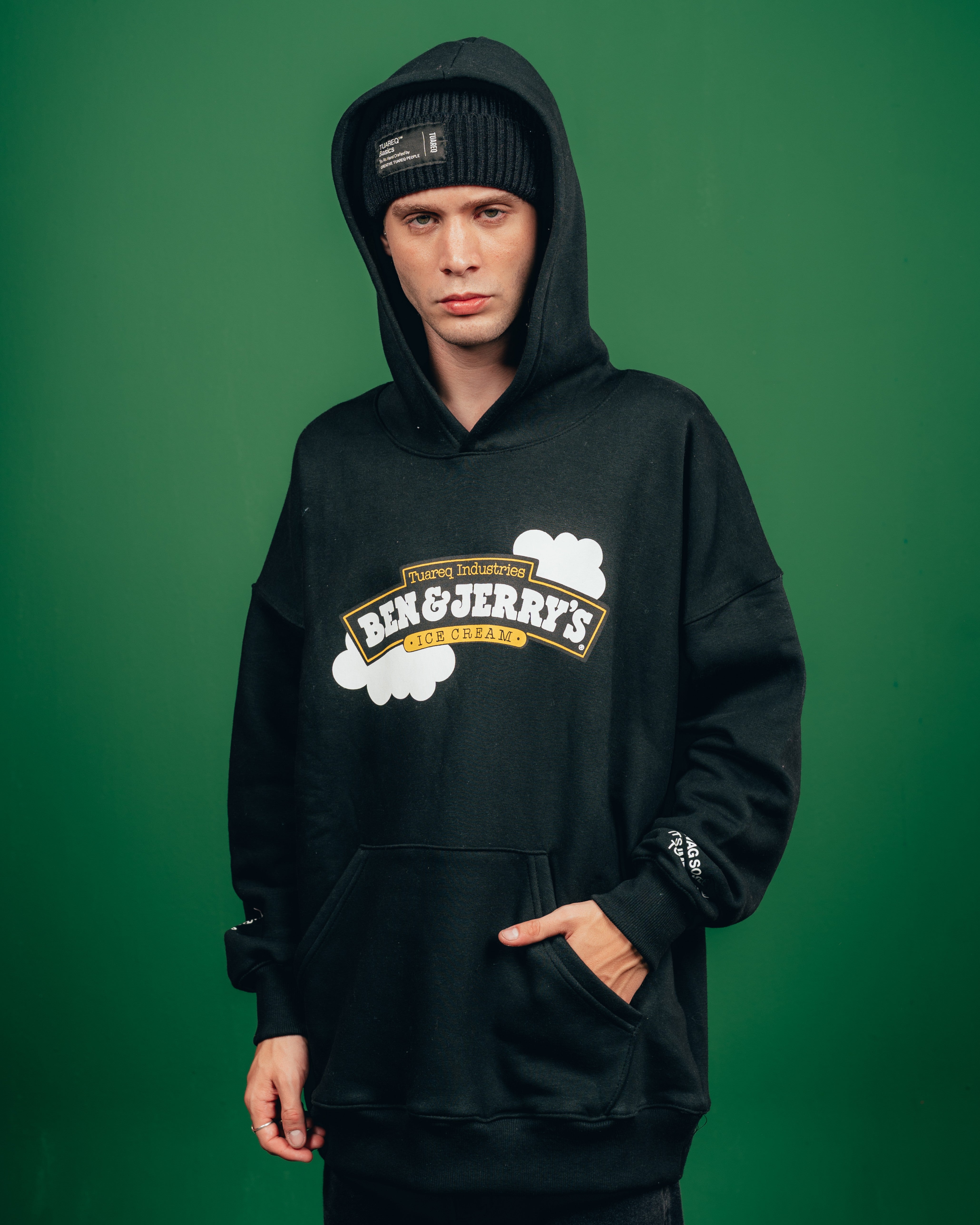 HOODIE PESADO CANDY [ B&J ] CIELITO BLACK