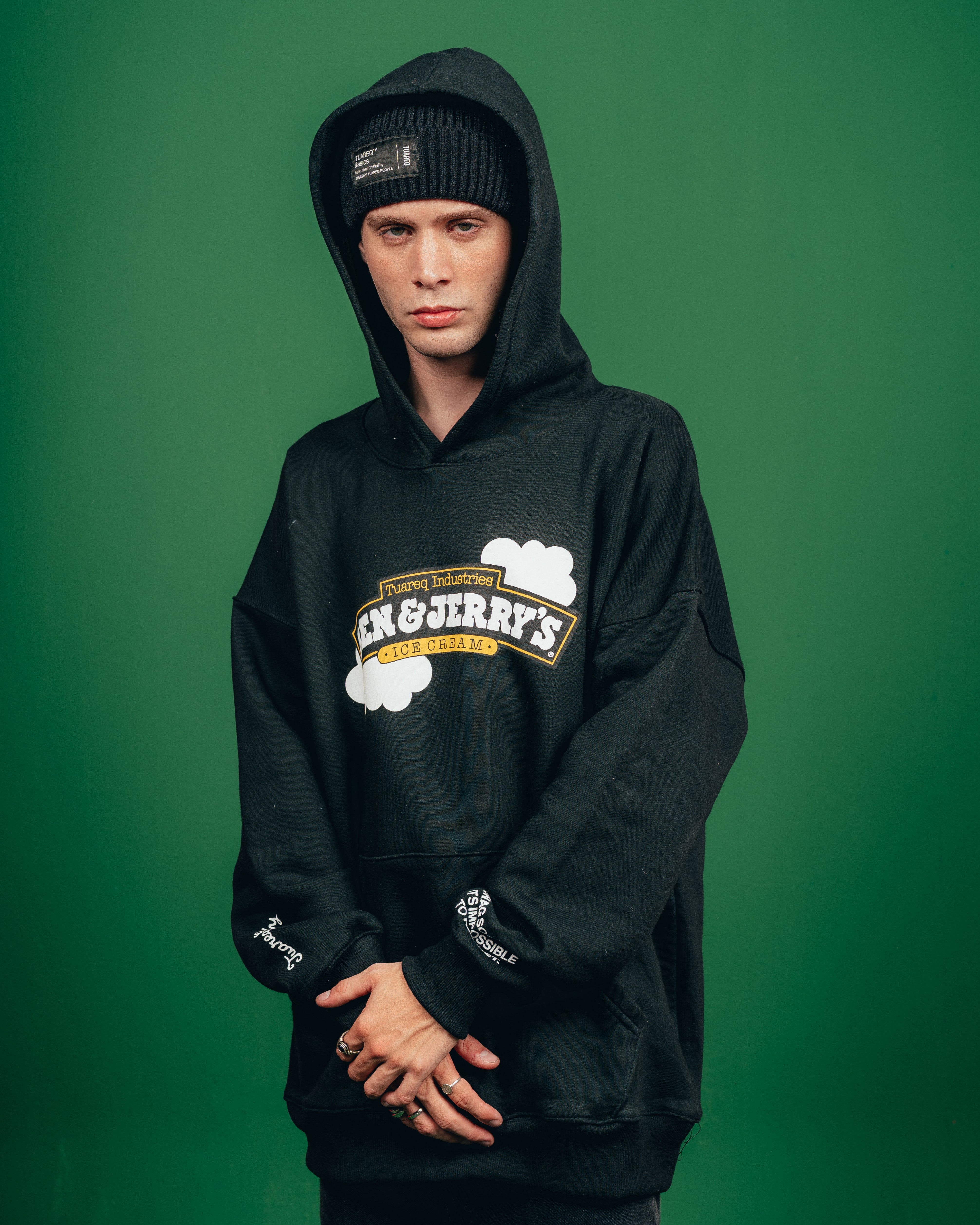 HOODIE PESADO CANDY [ B&J ] CIELITO BLACK