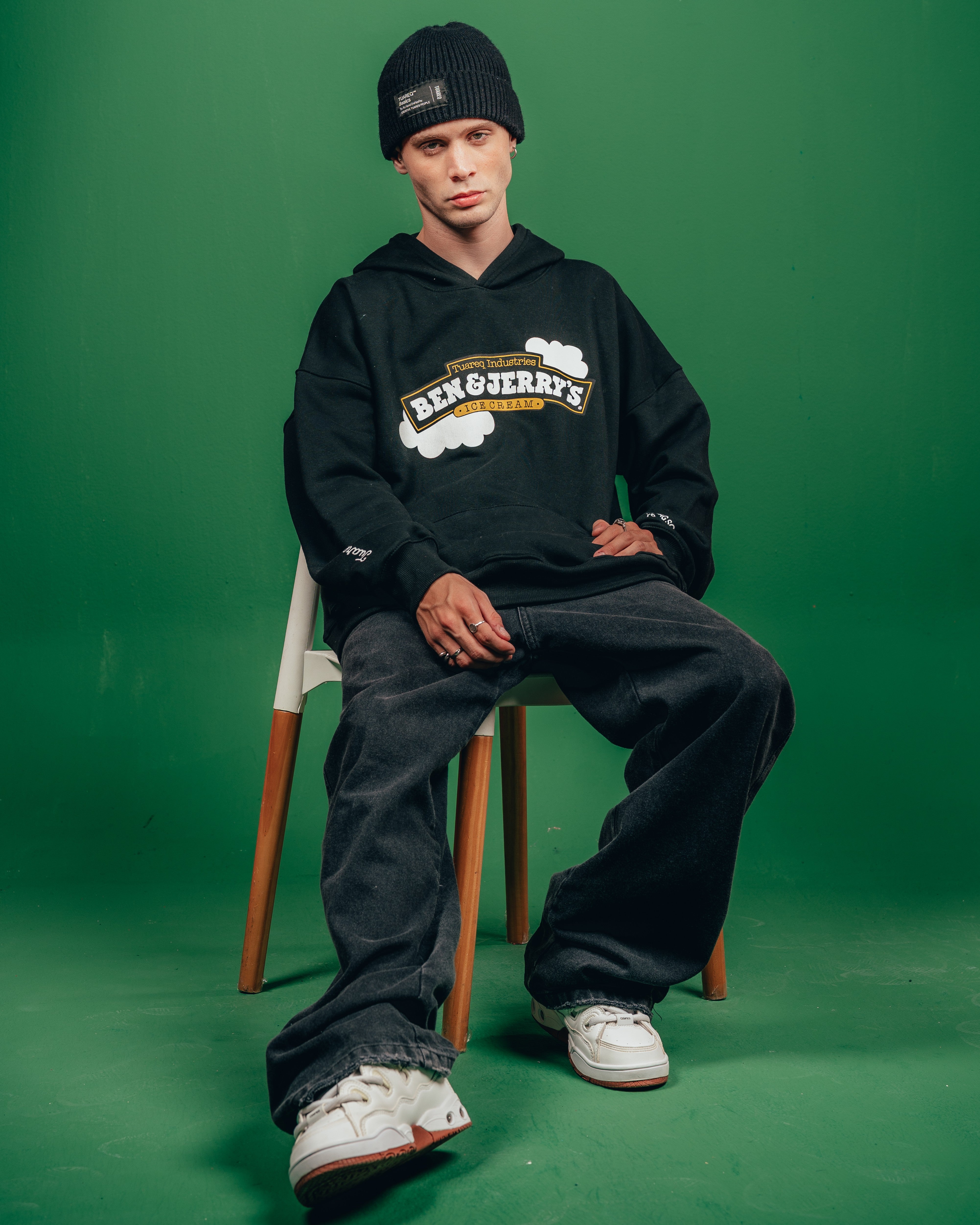 HOODIE PESADO CANDY [ B&J ] CIELITO BLACK