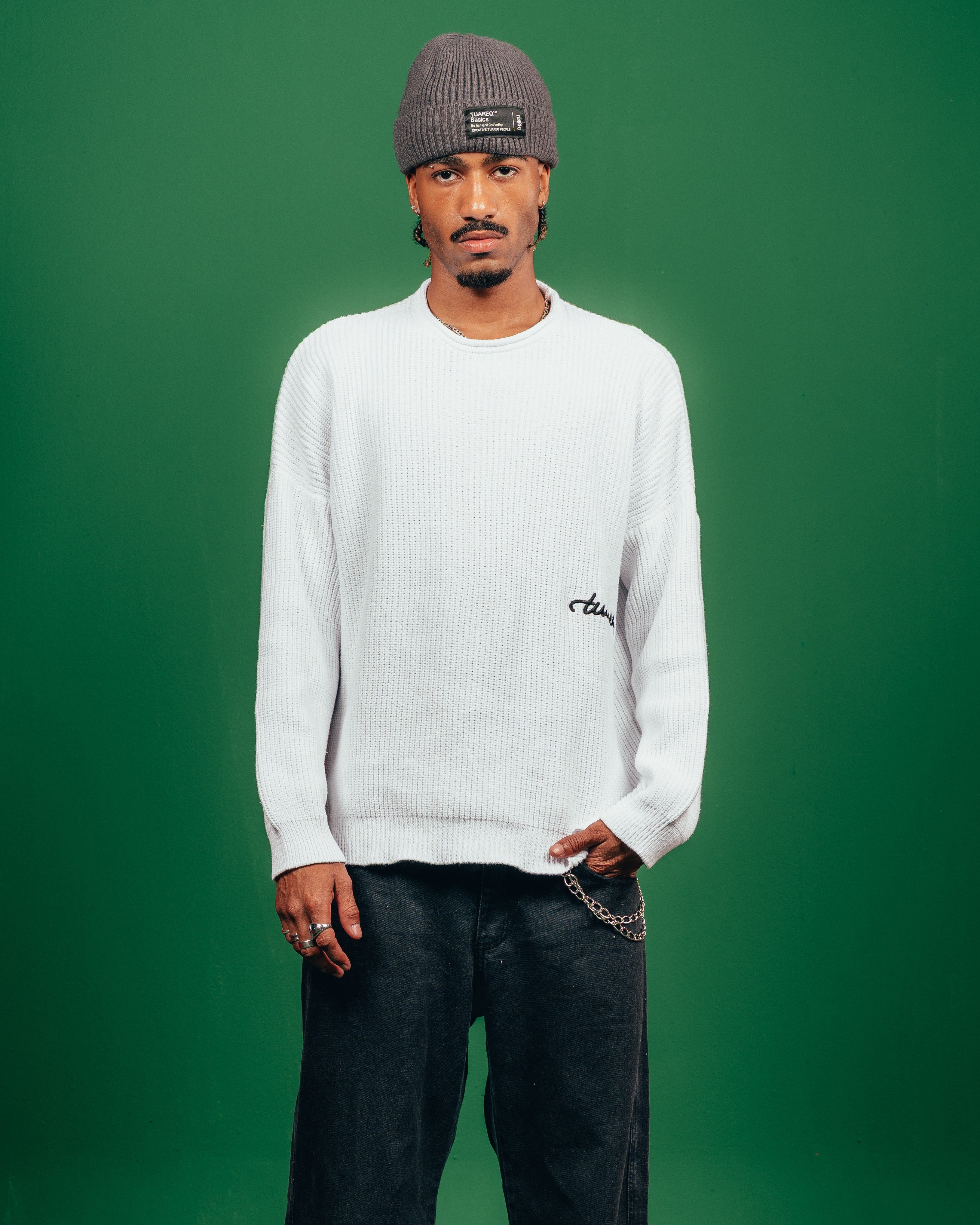 SWEATER TEJIDO PESADO [ CANDY ] WHITE