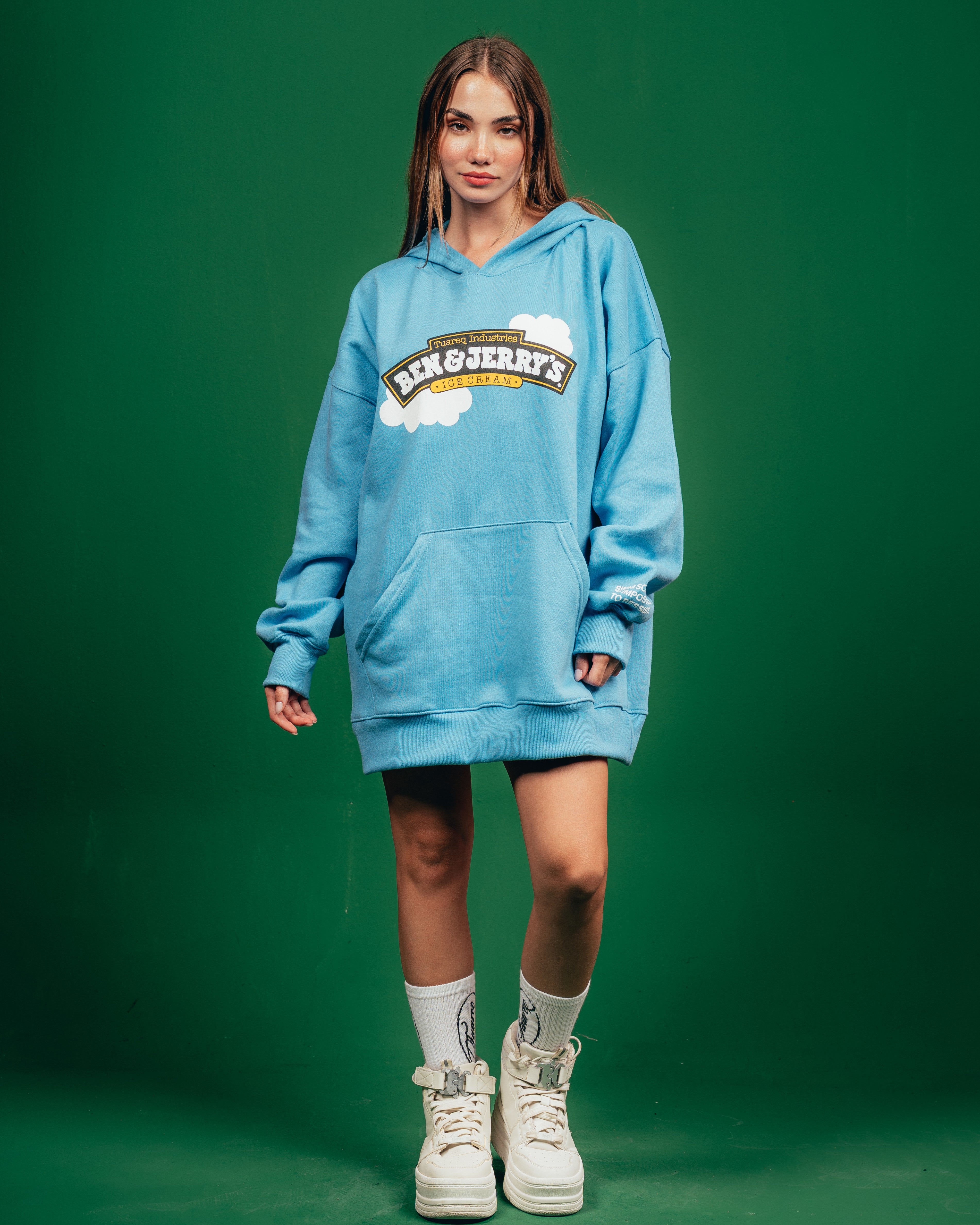 HOODIE PESADO CANDY [ B&J ] CIELITO BLUE