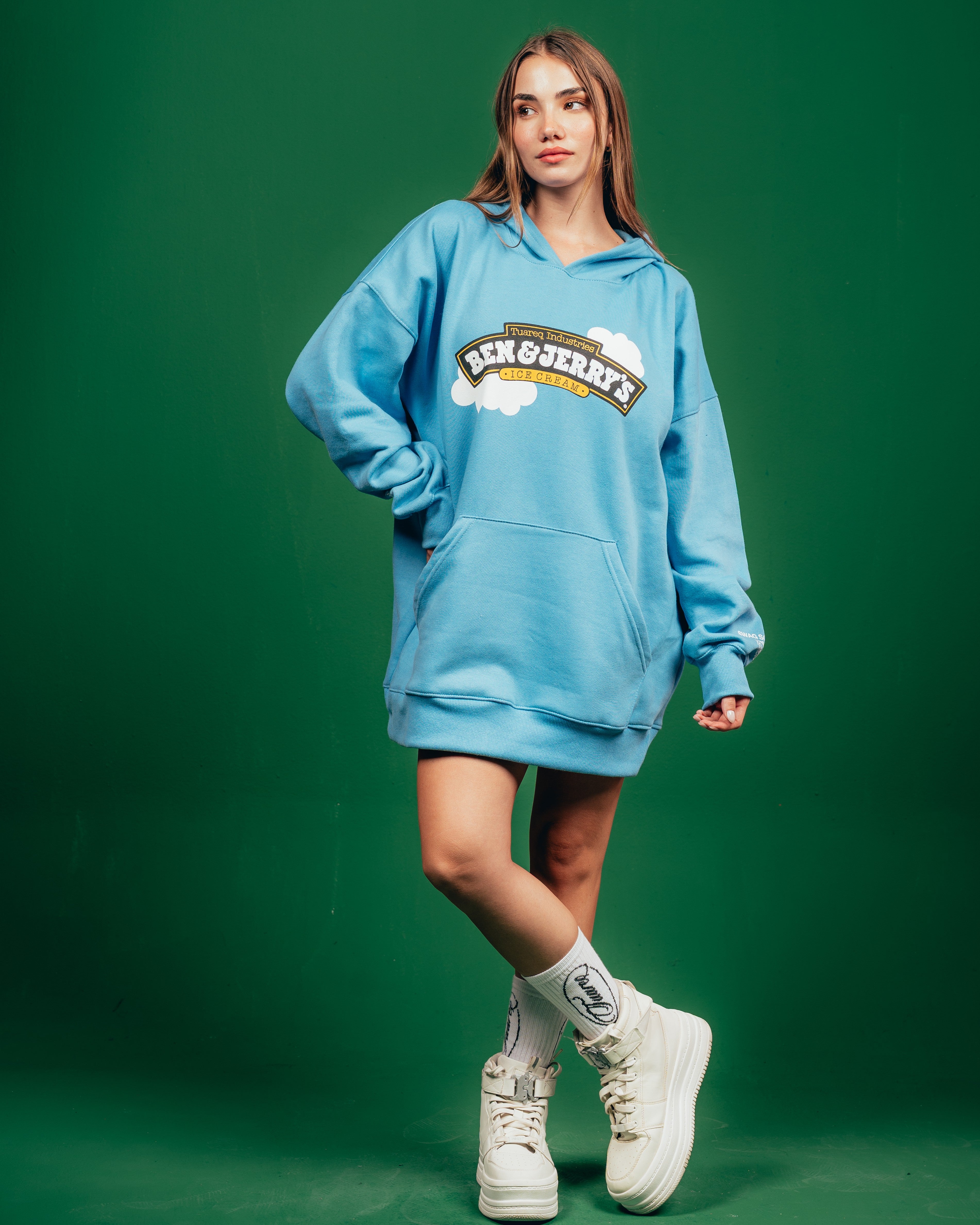 HOODIE PESADO CANDY [ B&J ] CIELITO BLUE