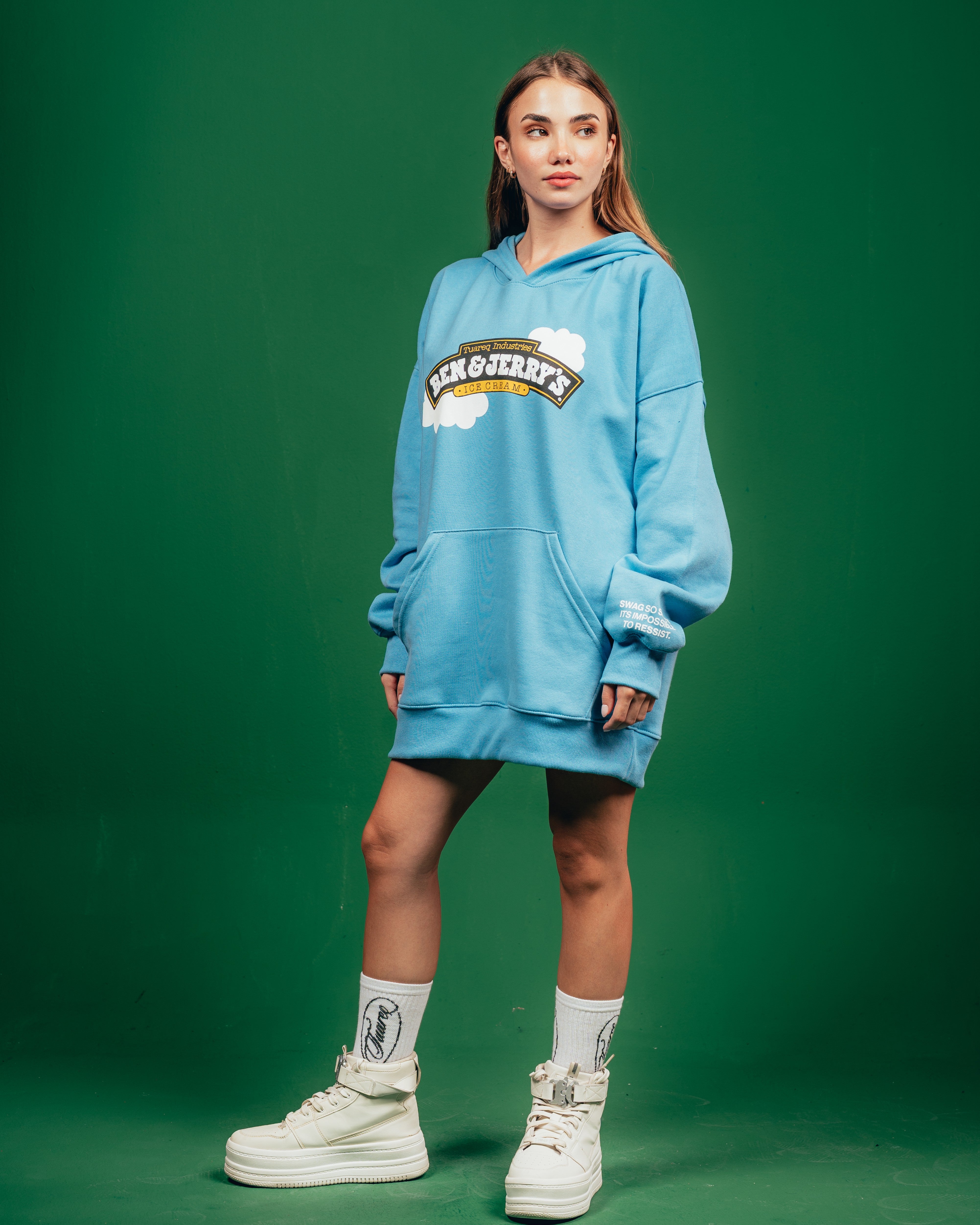 HOODIE PESADO CANDY [ B&J ] CIELITO BLUE