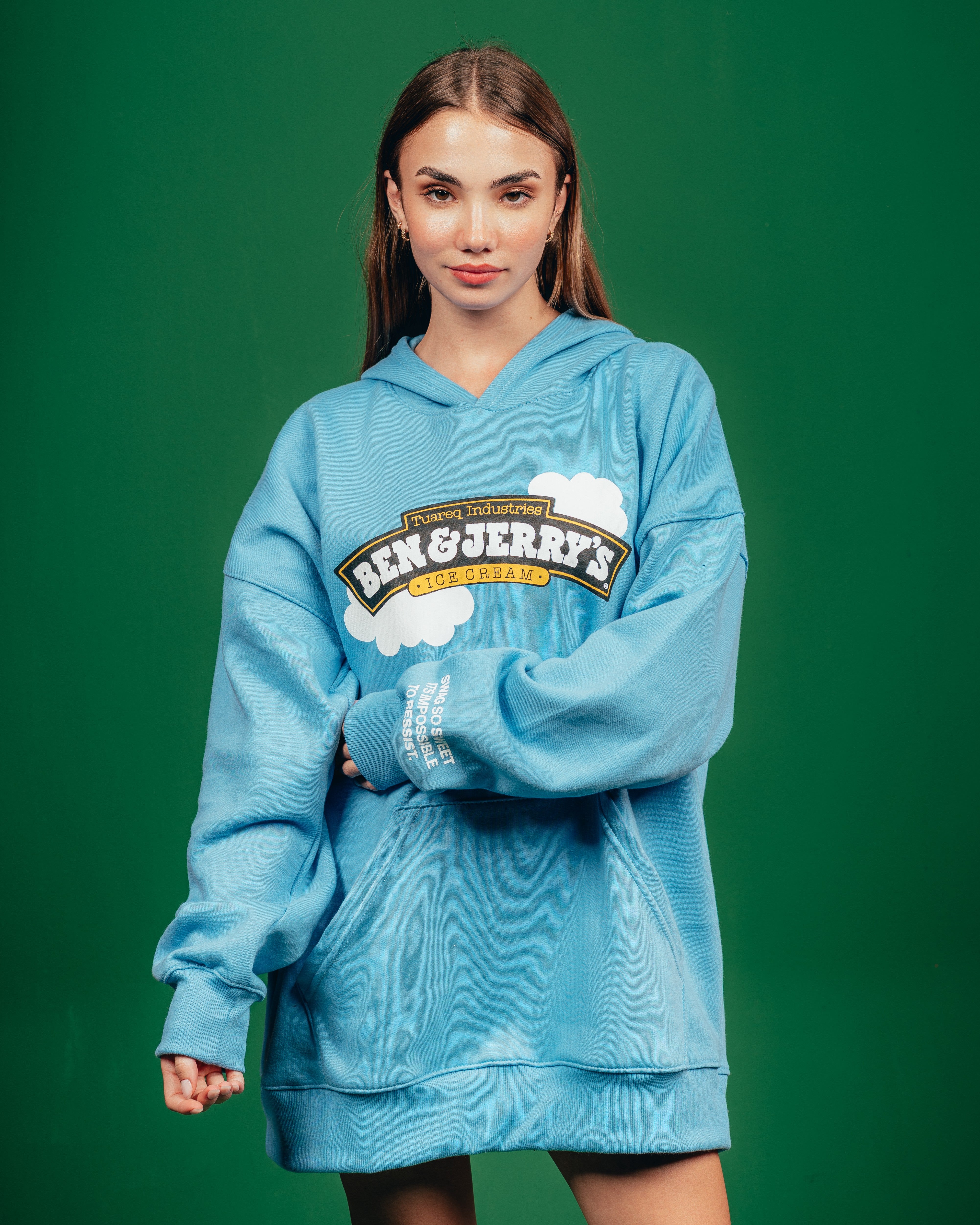 HOODIE PESADO CANDY [ B&J ] CIELITO BLUE