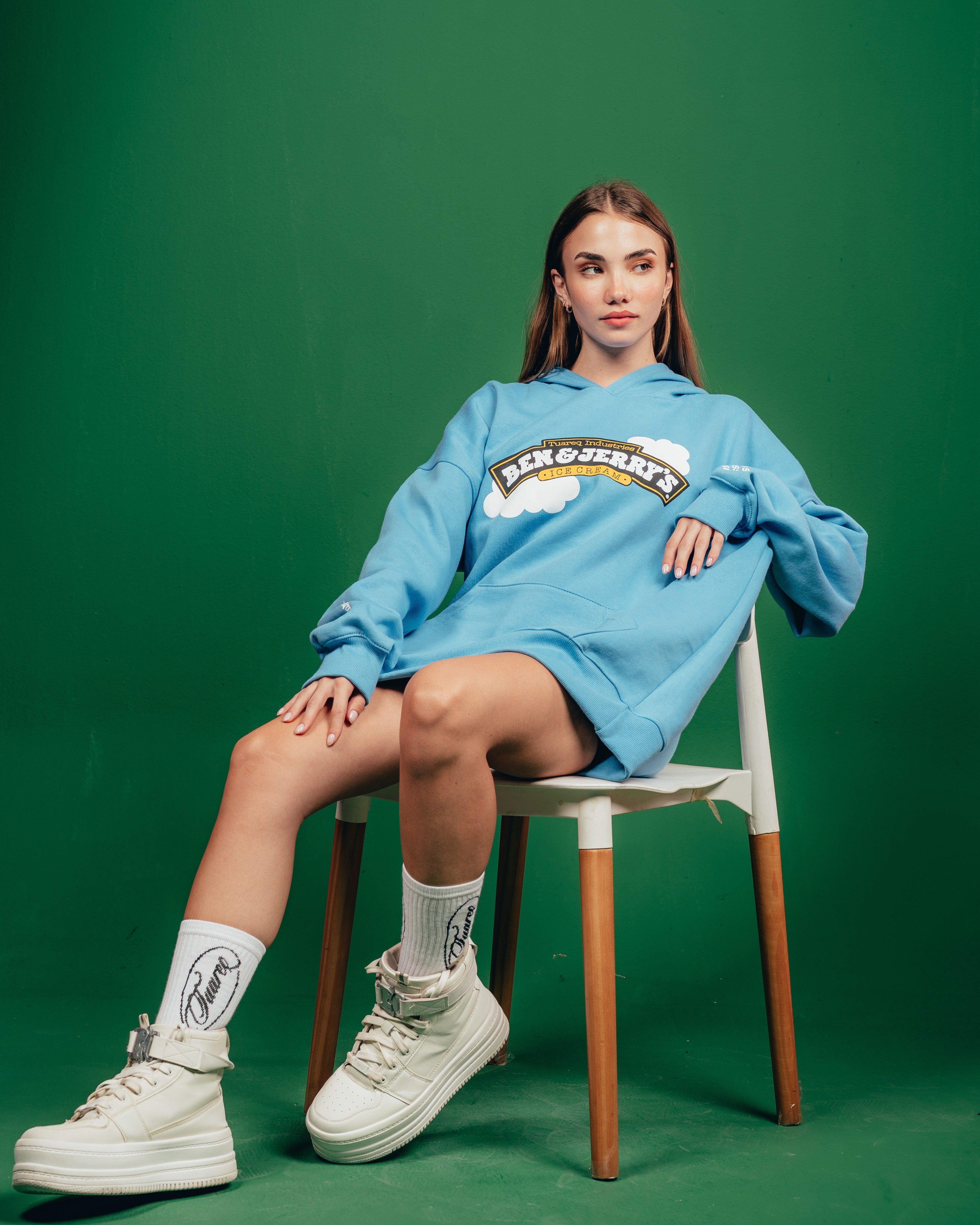 HOODIE PESADO CANDY [ B&J ] CIELITO BLUE