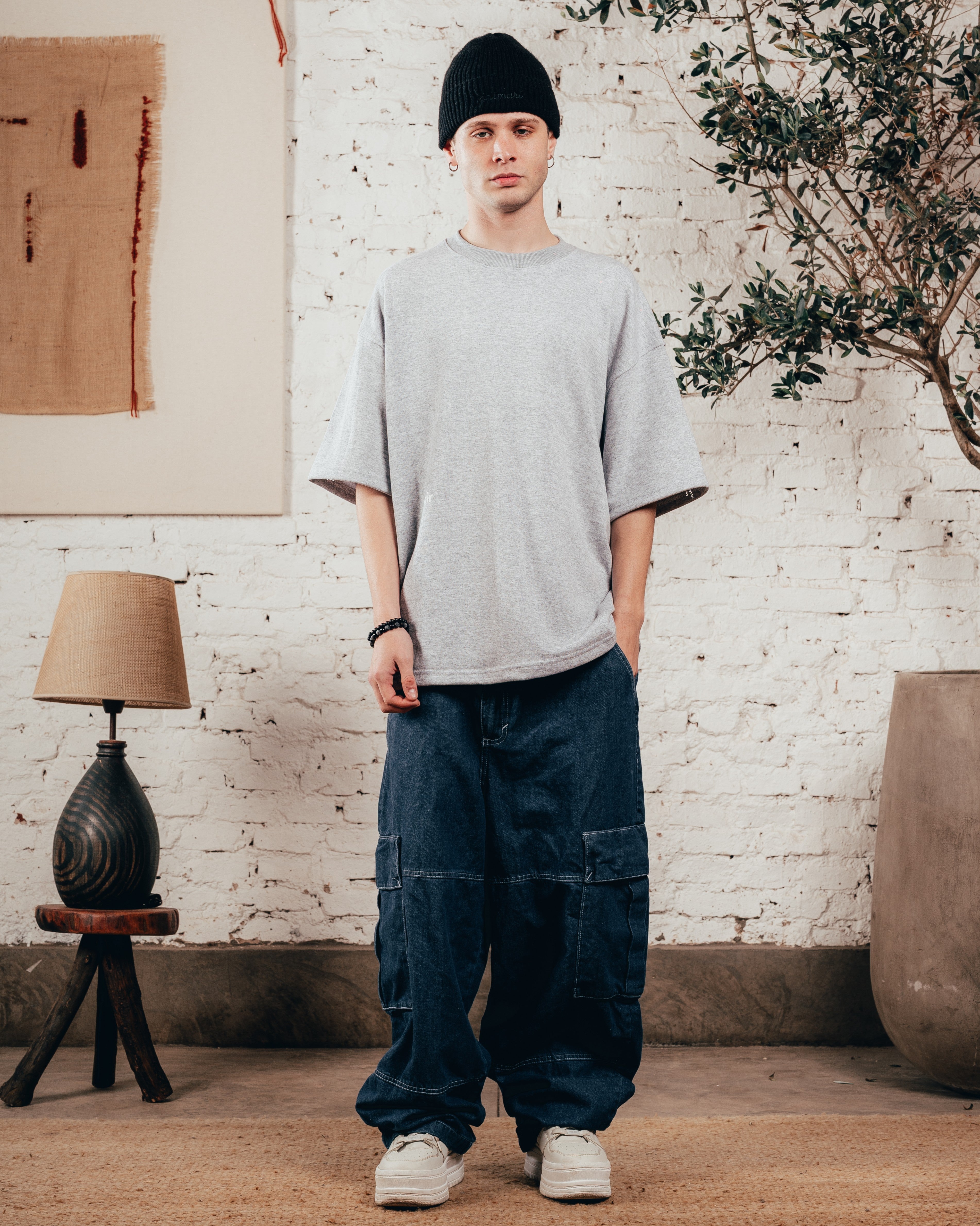 KIMONO PESADO OVERSIZED [ PRIMARI ] MELANGE GREY