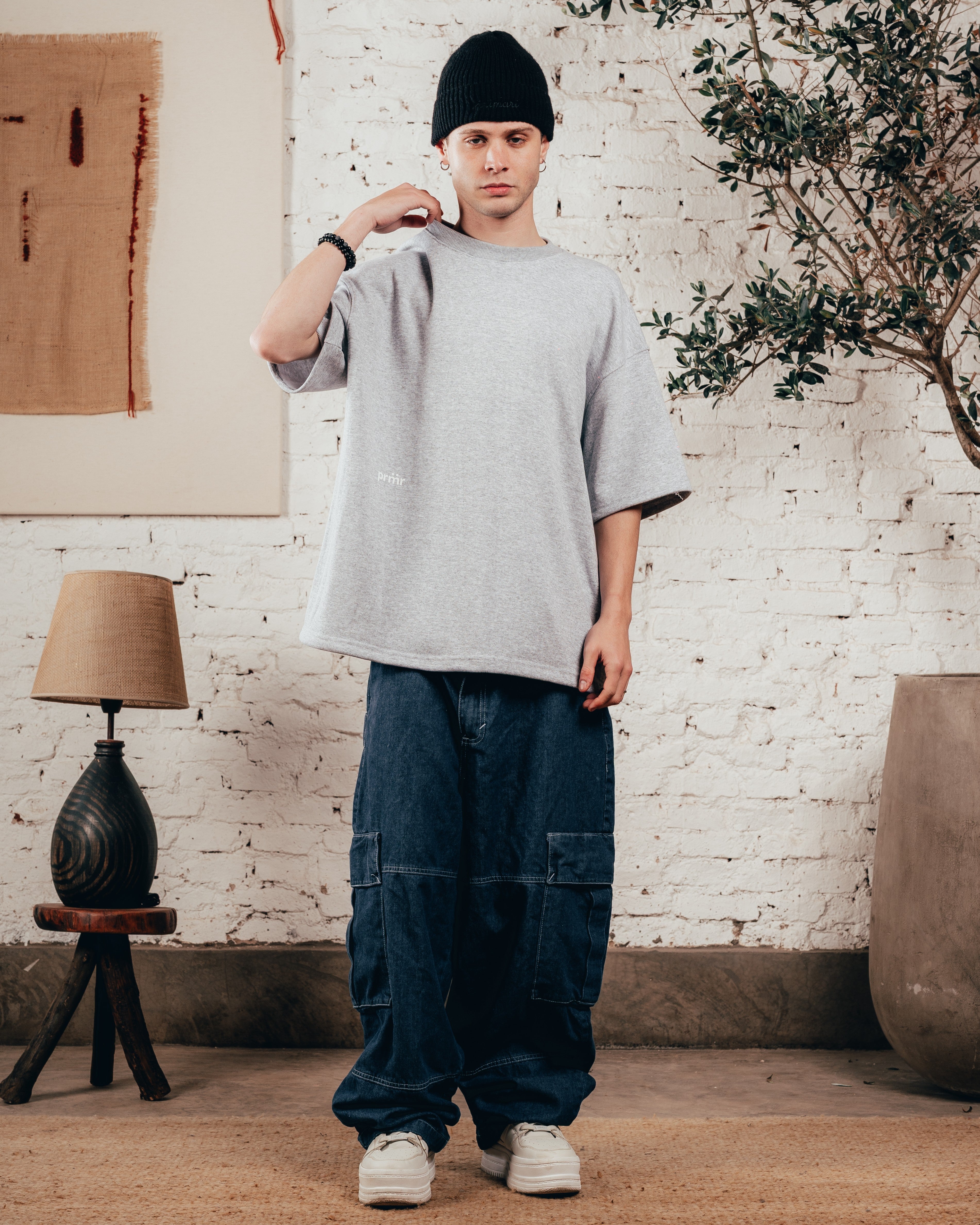 KIMONO PESADO OVERSIZED [ PRIMARI ] MELANGE GREY