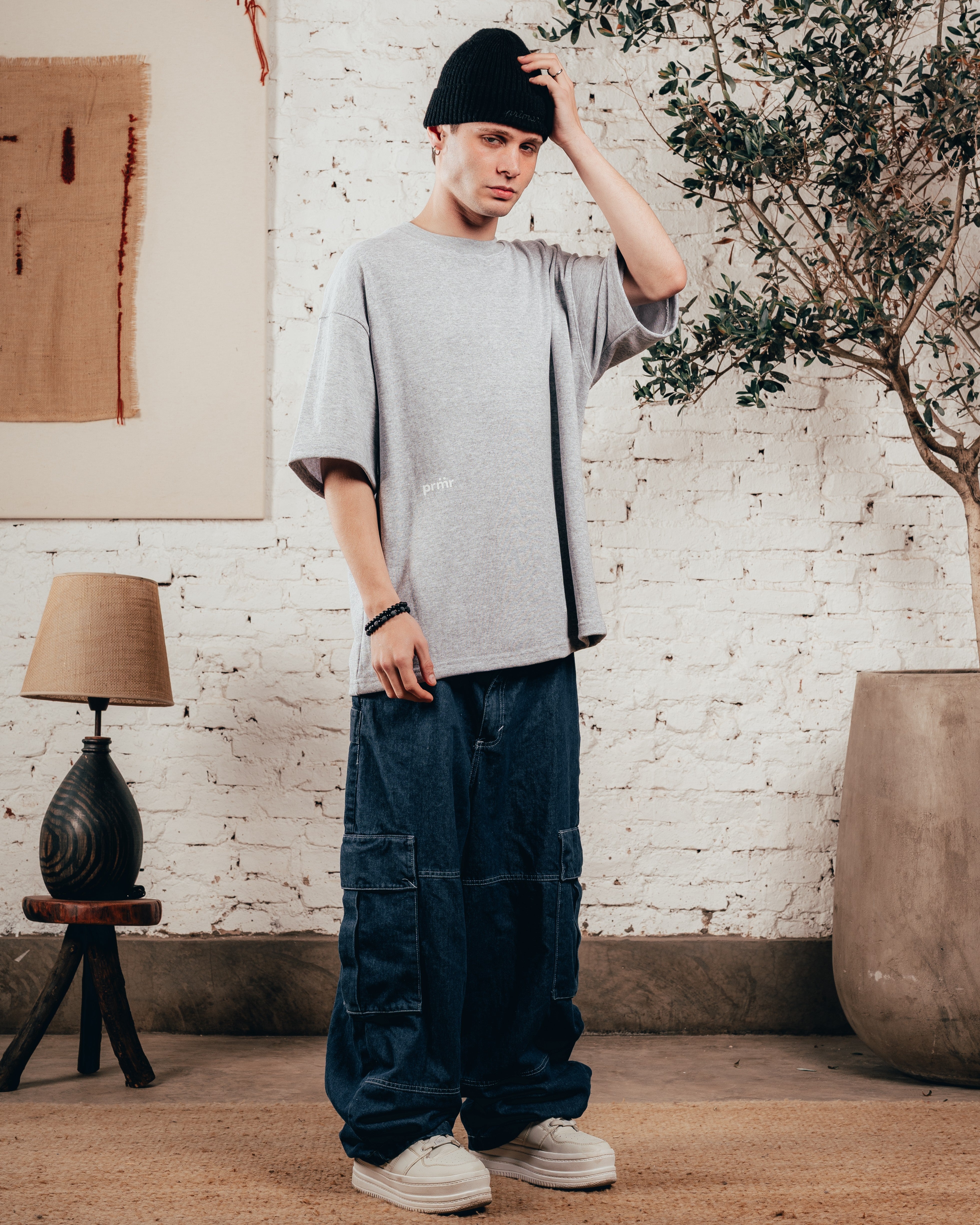 KIMONO PESADO OVERSIZED [ PRIMARI ] MELANGE GREY