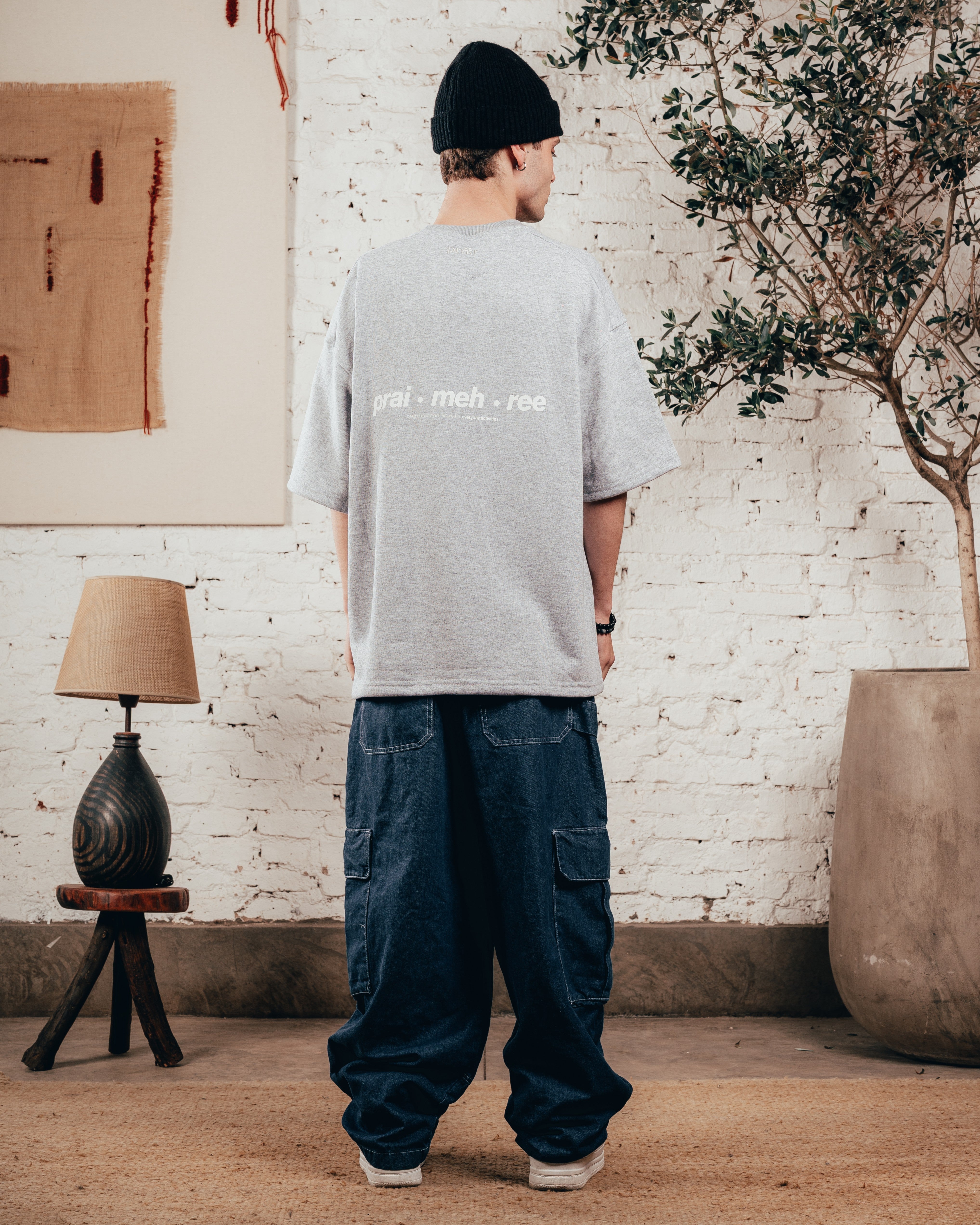 KIMONO PESADO OVERSIZED [ PRIMARI ] MELANGE GREY