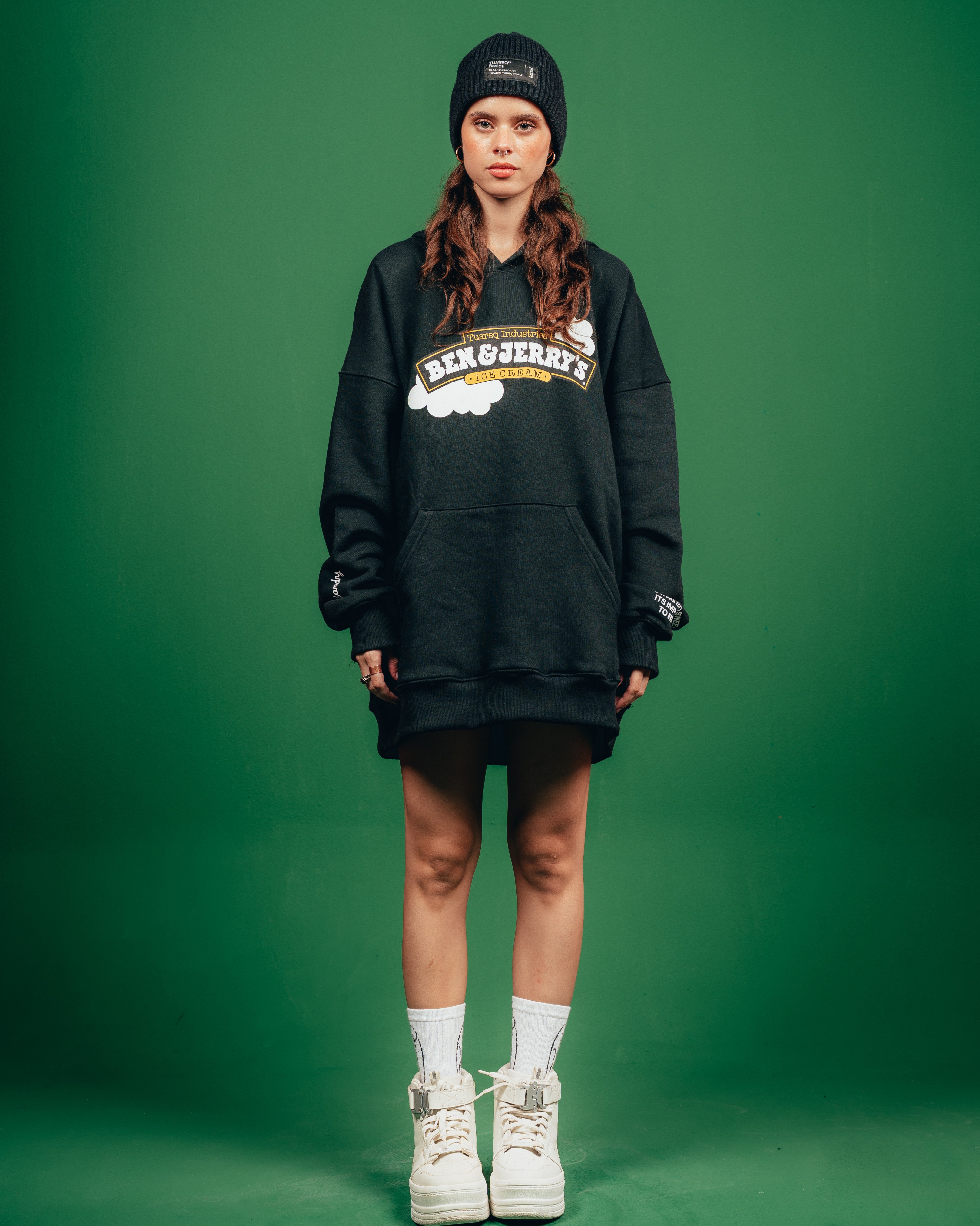 HOODIE PESADO CANDY [ B&J ] CIELITO BLACK