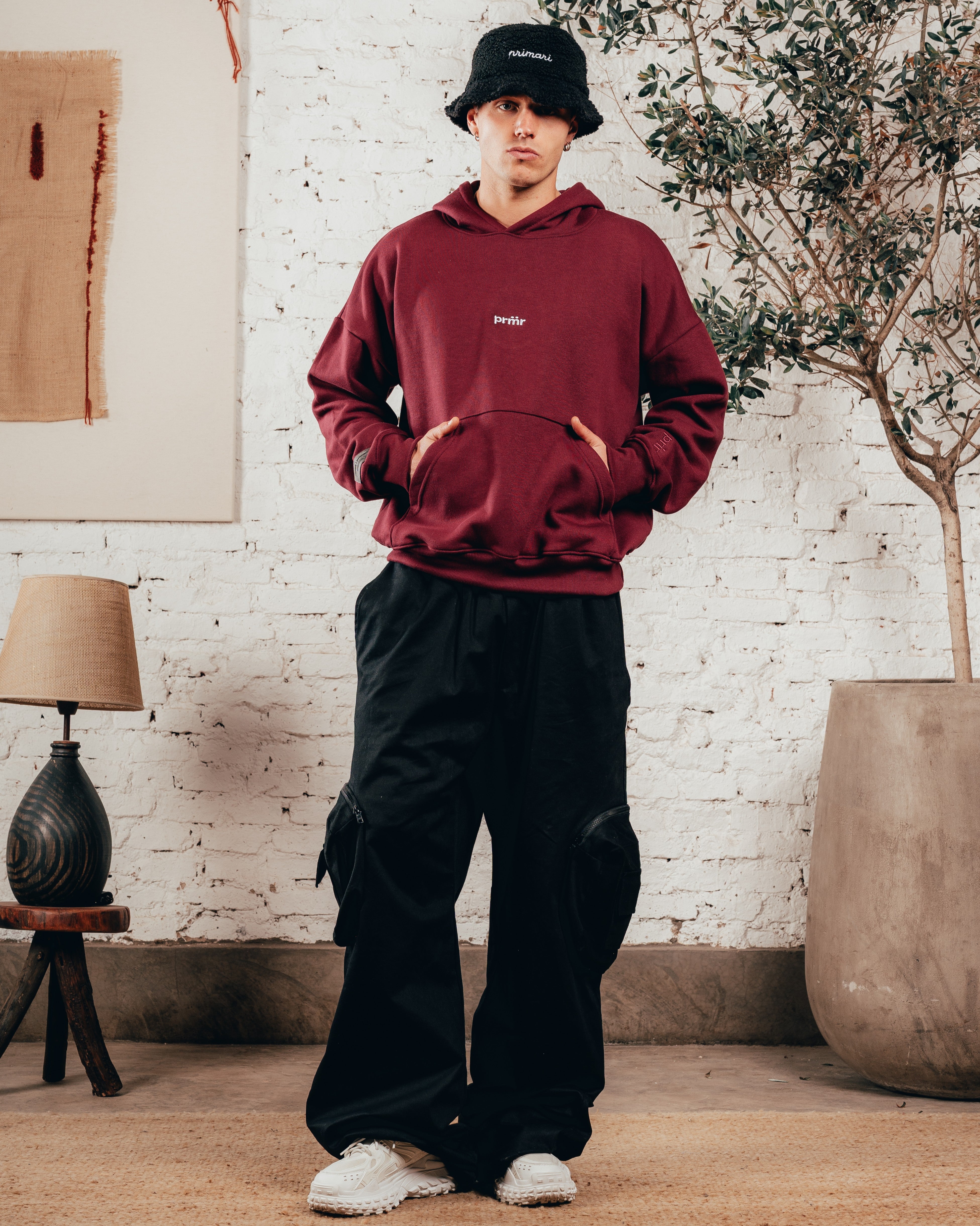 HOODIE OVERISZED [ PRIMARI ] BORDO