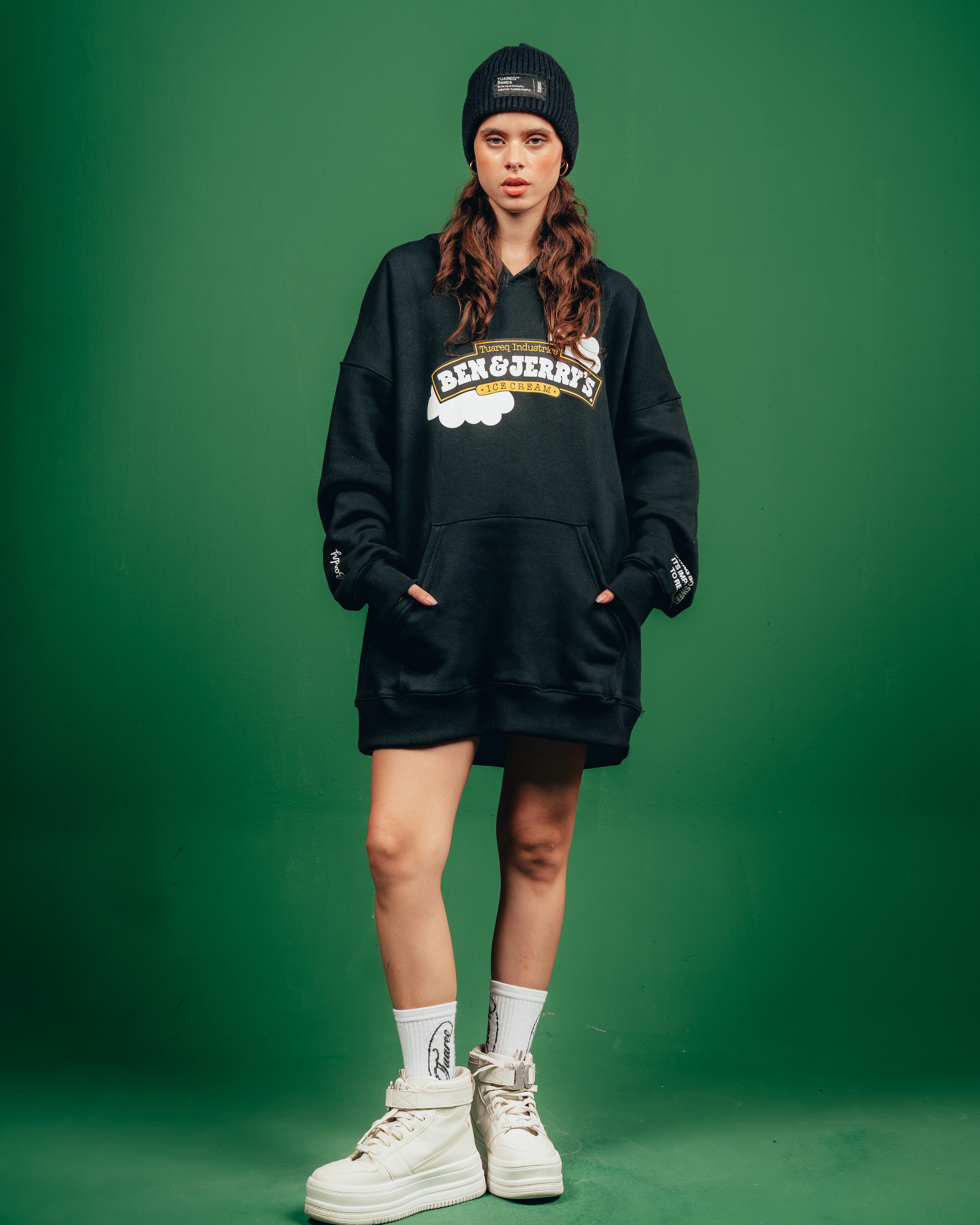 HOODIE PESADO CANDY [ B&J ] CIELITO BLACK