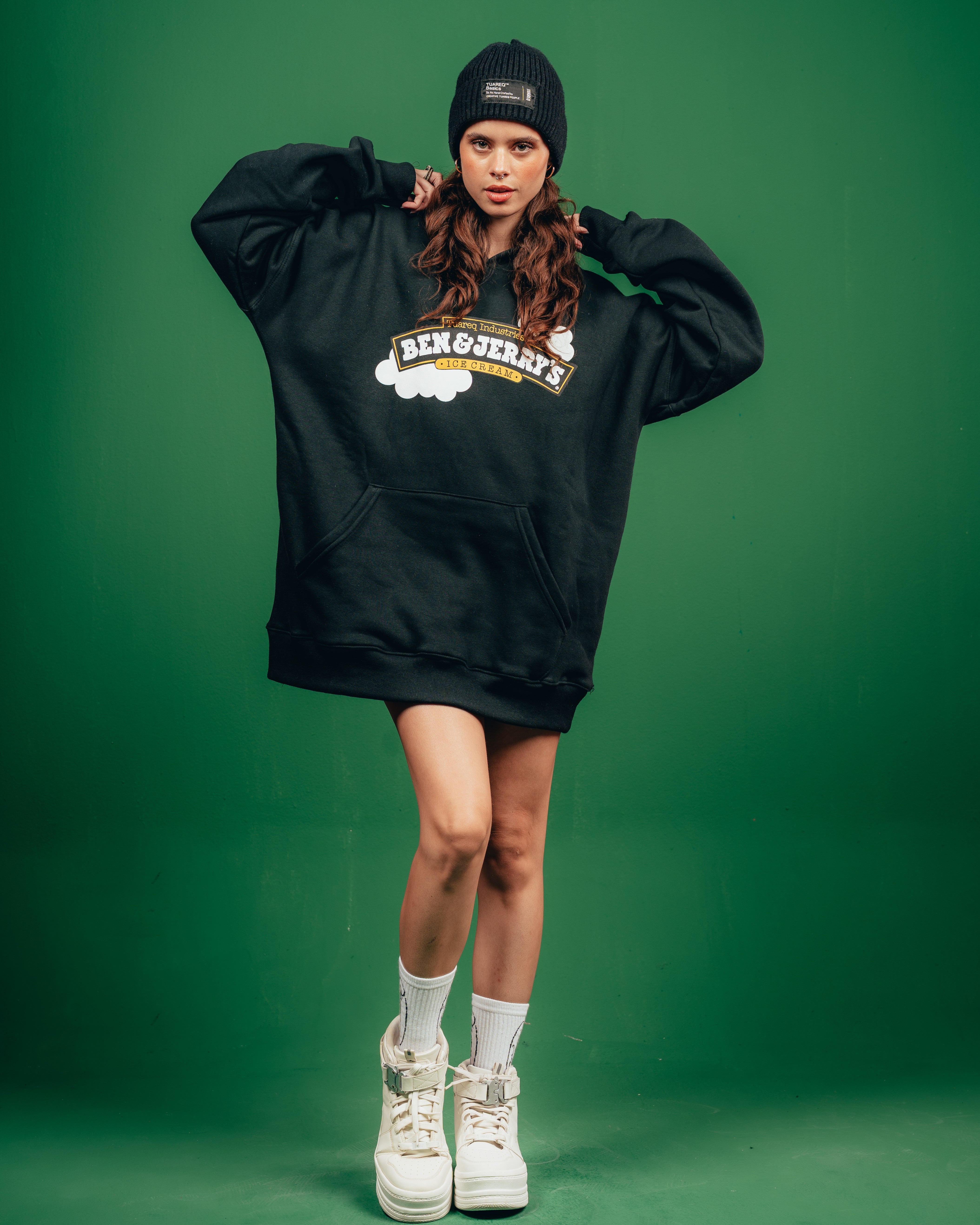 HOODIE PESADO CANDY [ B&J ] CIELITO BLACK