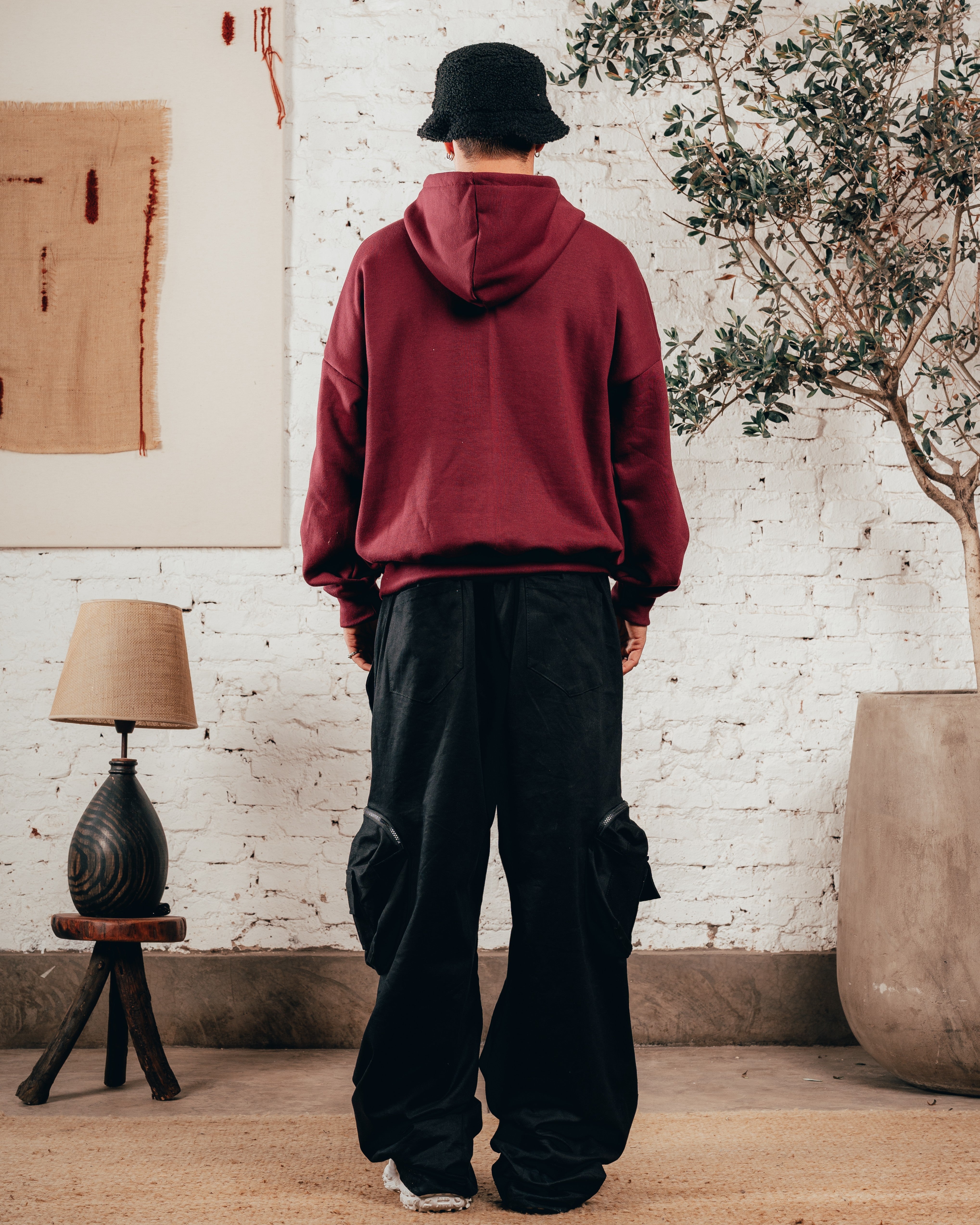 HOODIE OVERISZED [ PRIMARI ] BORDO