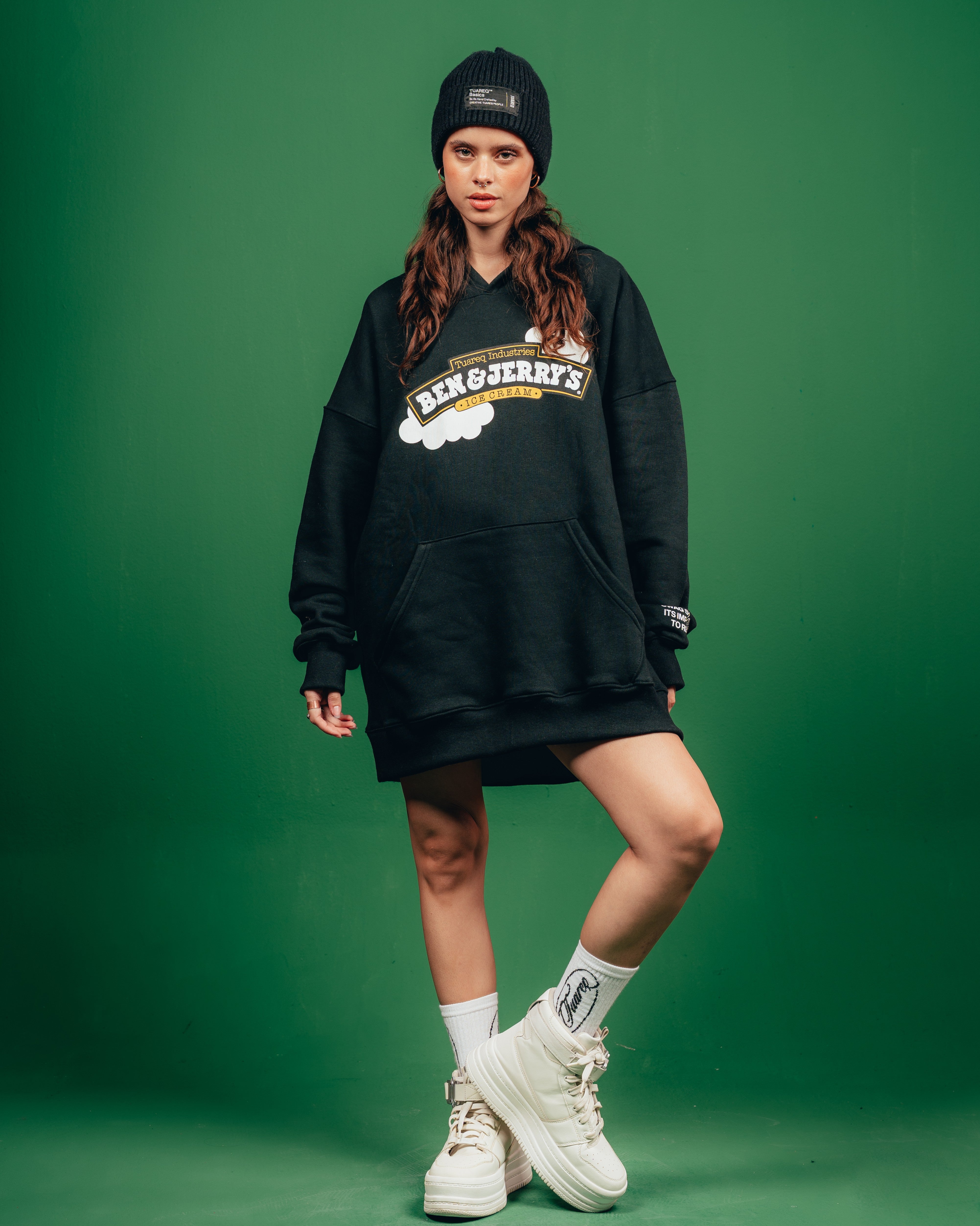 HOODIE PESADO CANDY [ B&J ] CIELITO BLACK