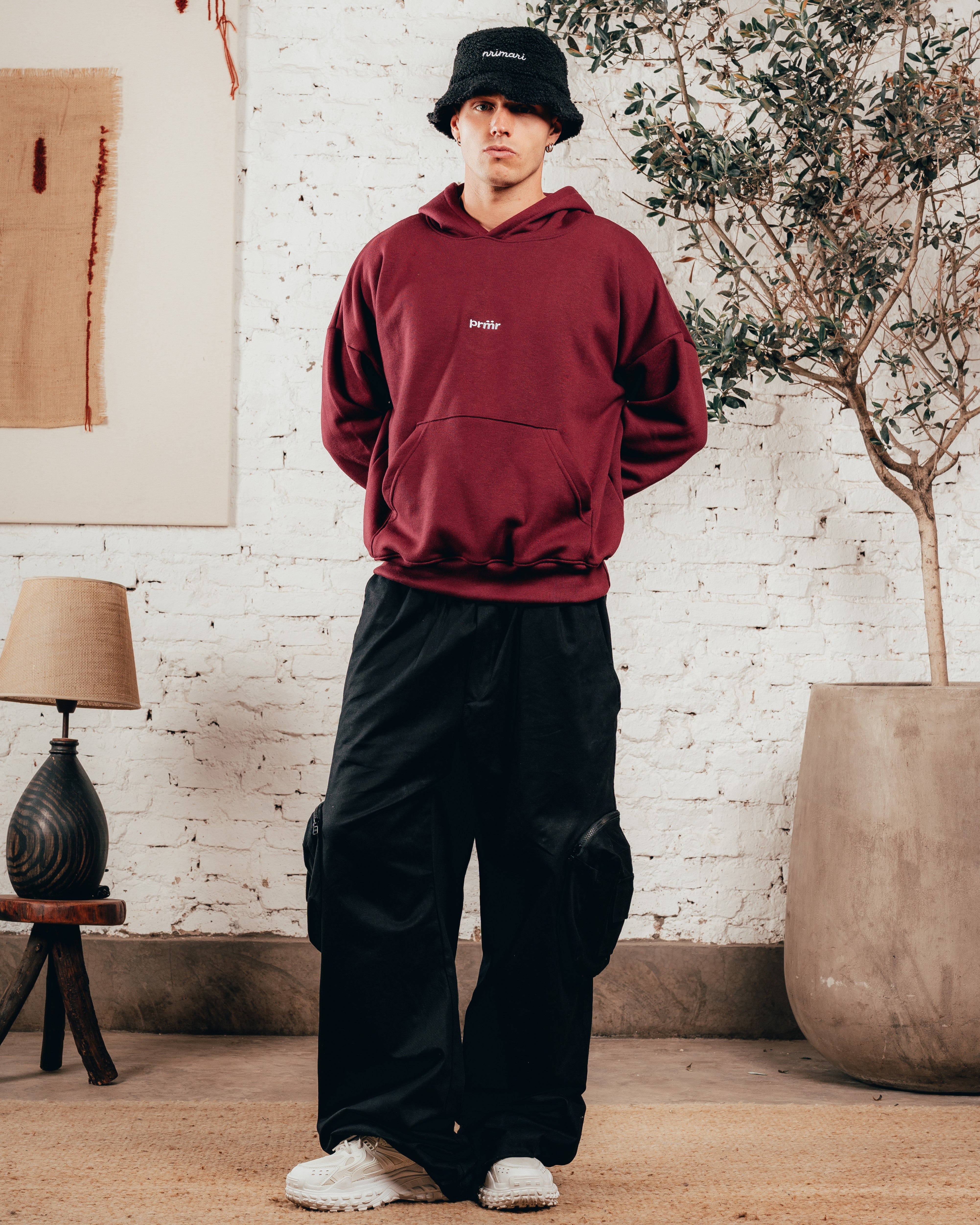 HOODIE OVERISZED [ PRIMARI ] BORDO