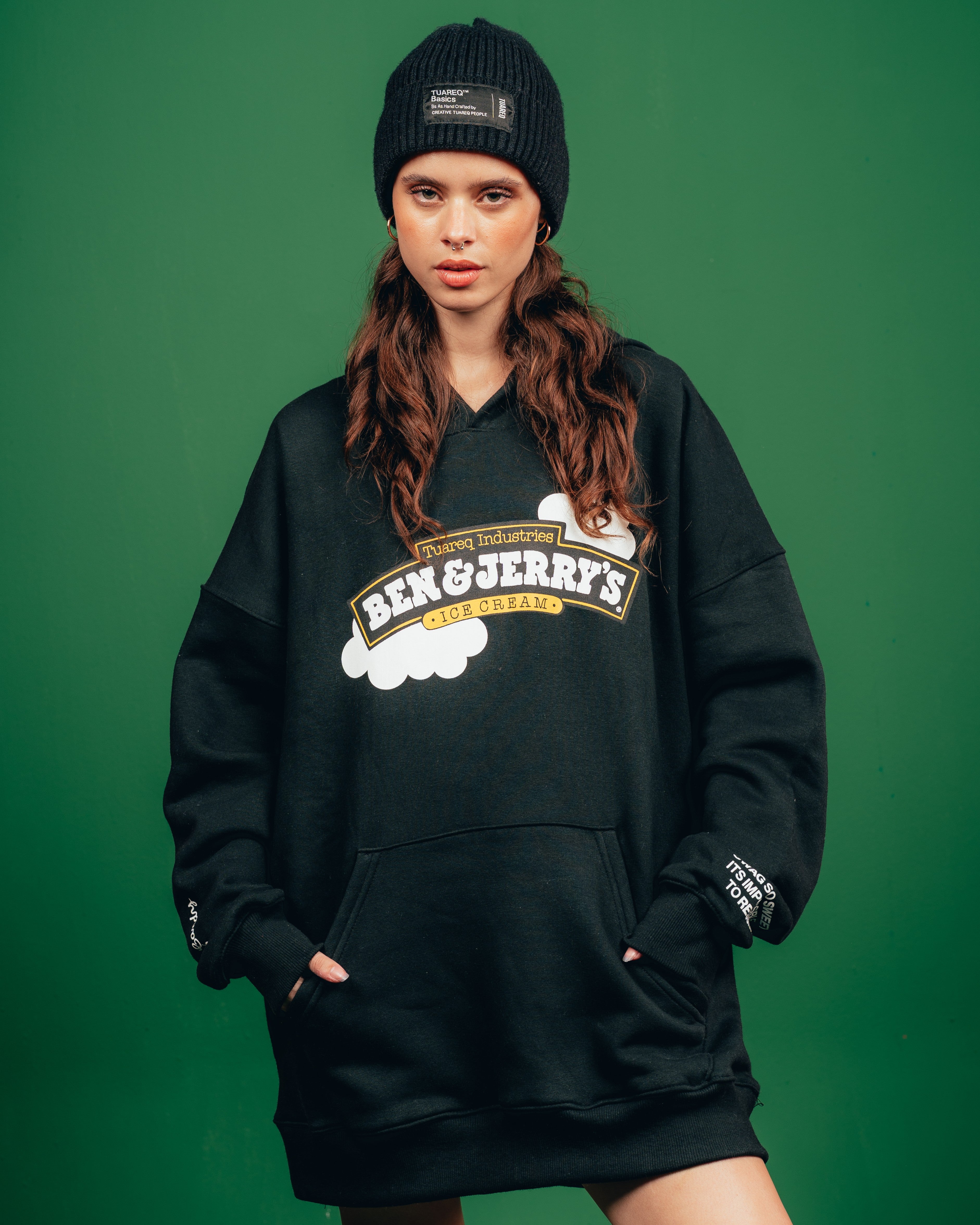 HOODIE PESADO CANDY [ B&J ] CIELITO BLACK