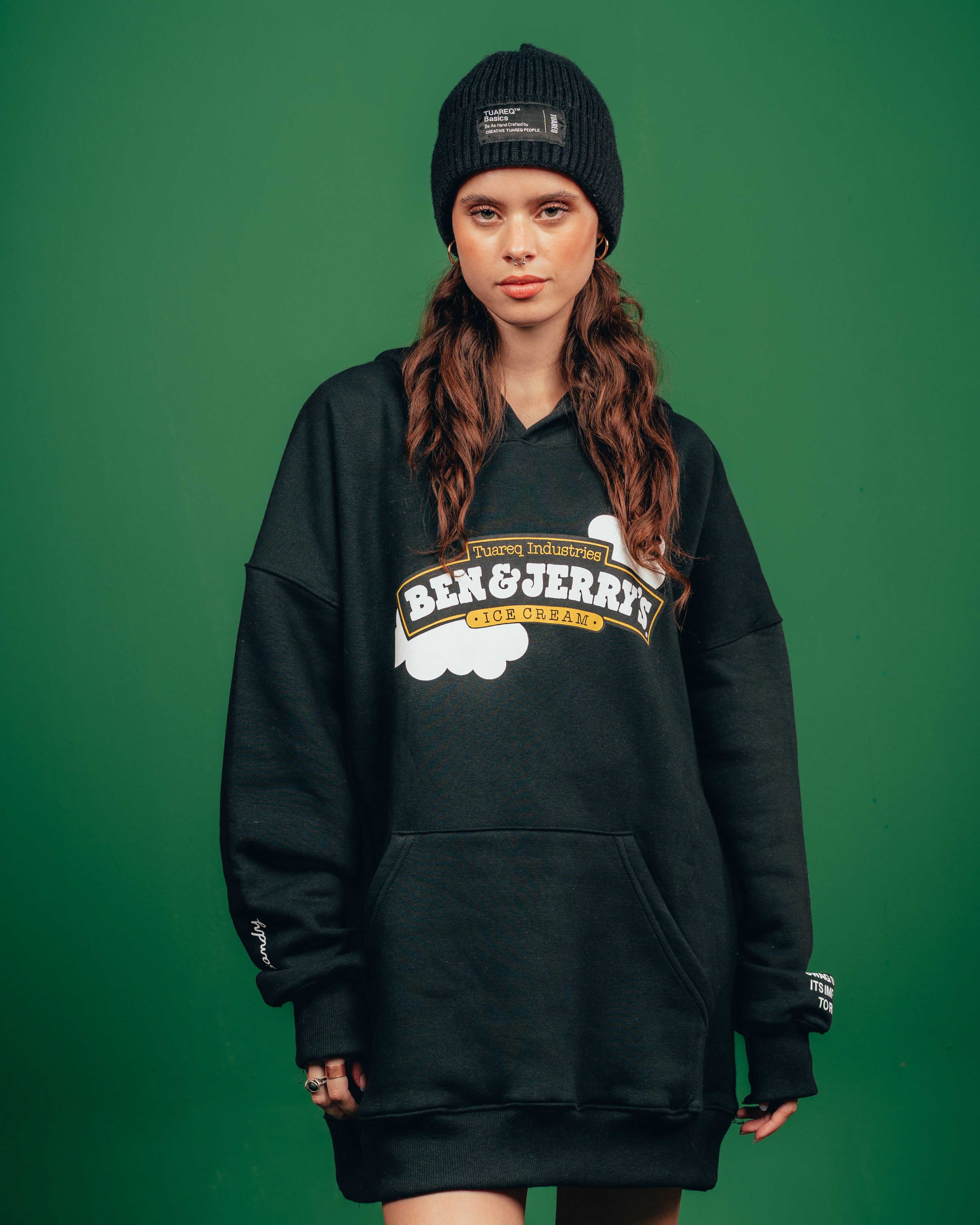 HOODIE PESADO CANDY [ B&J ] CIELITO BLACK