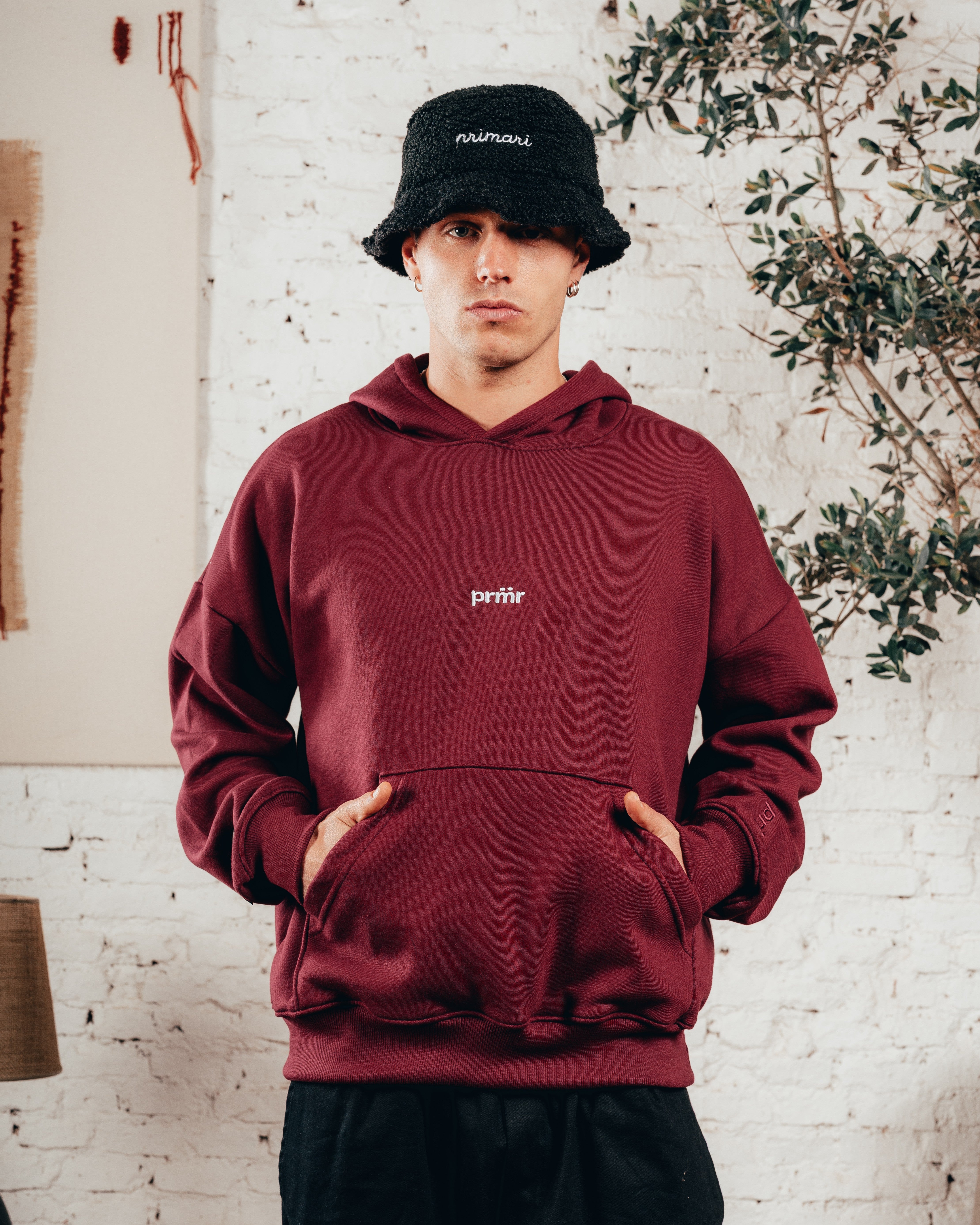 HOODIE OVERISZED [ PRIMARI ] BORDO