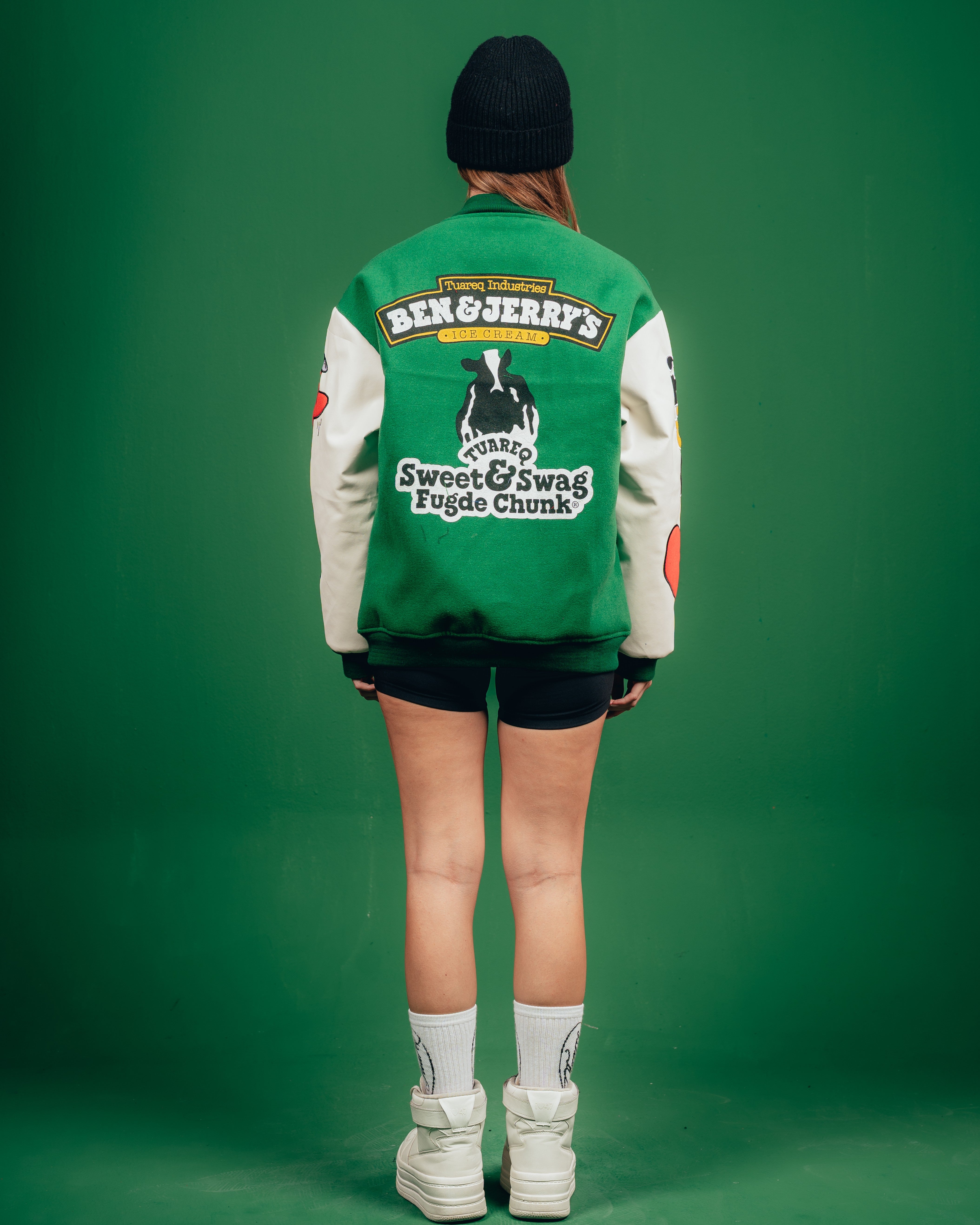CAMPERA VARSITY CANDY [ B&J ] PATCH GREEN
