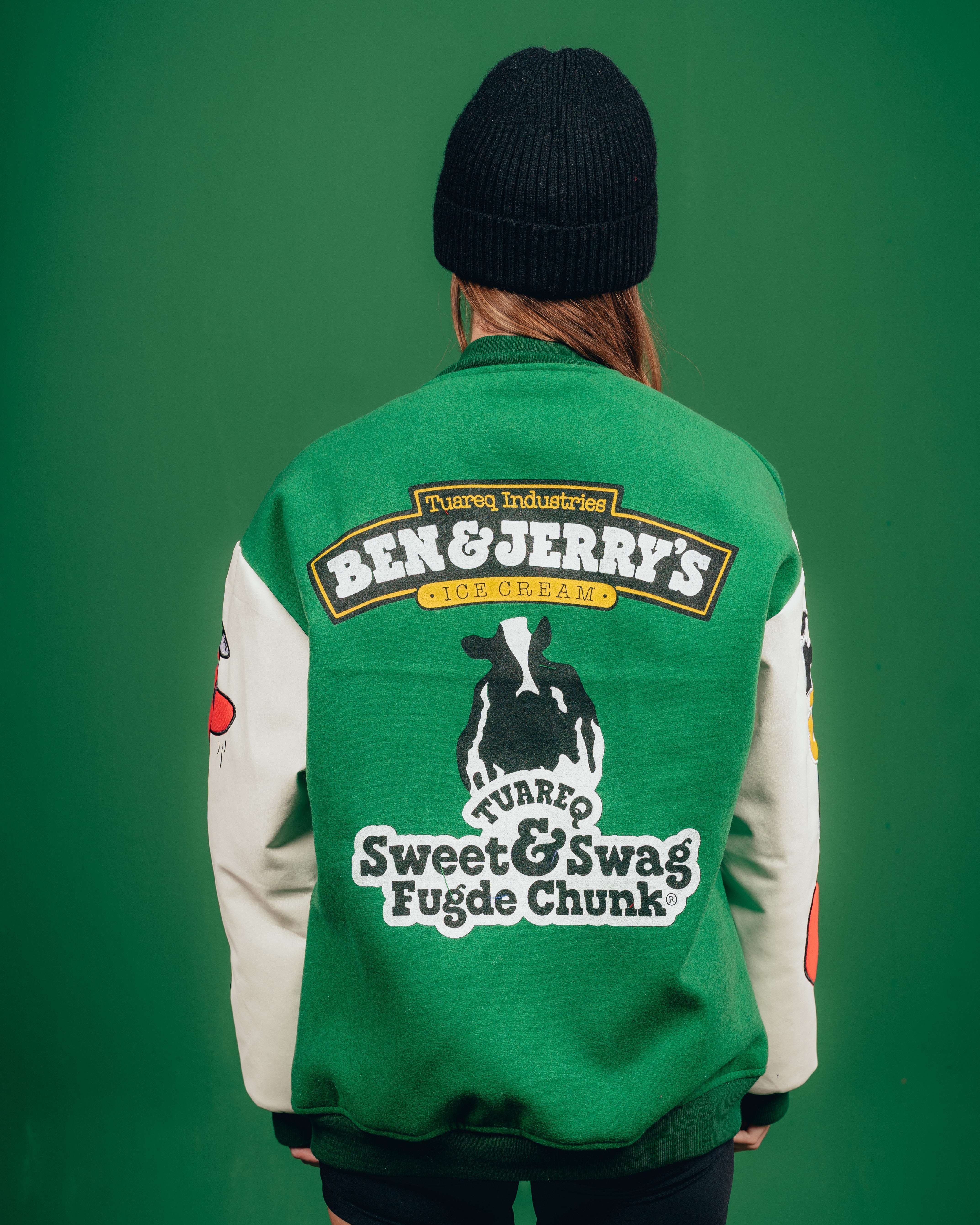 CAMPERA VARSITY CANDY [ B&J ] PATCH GREEN