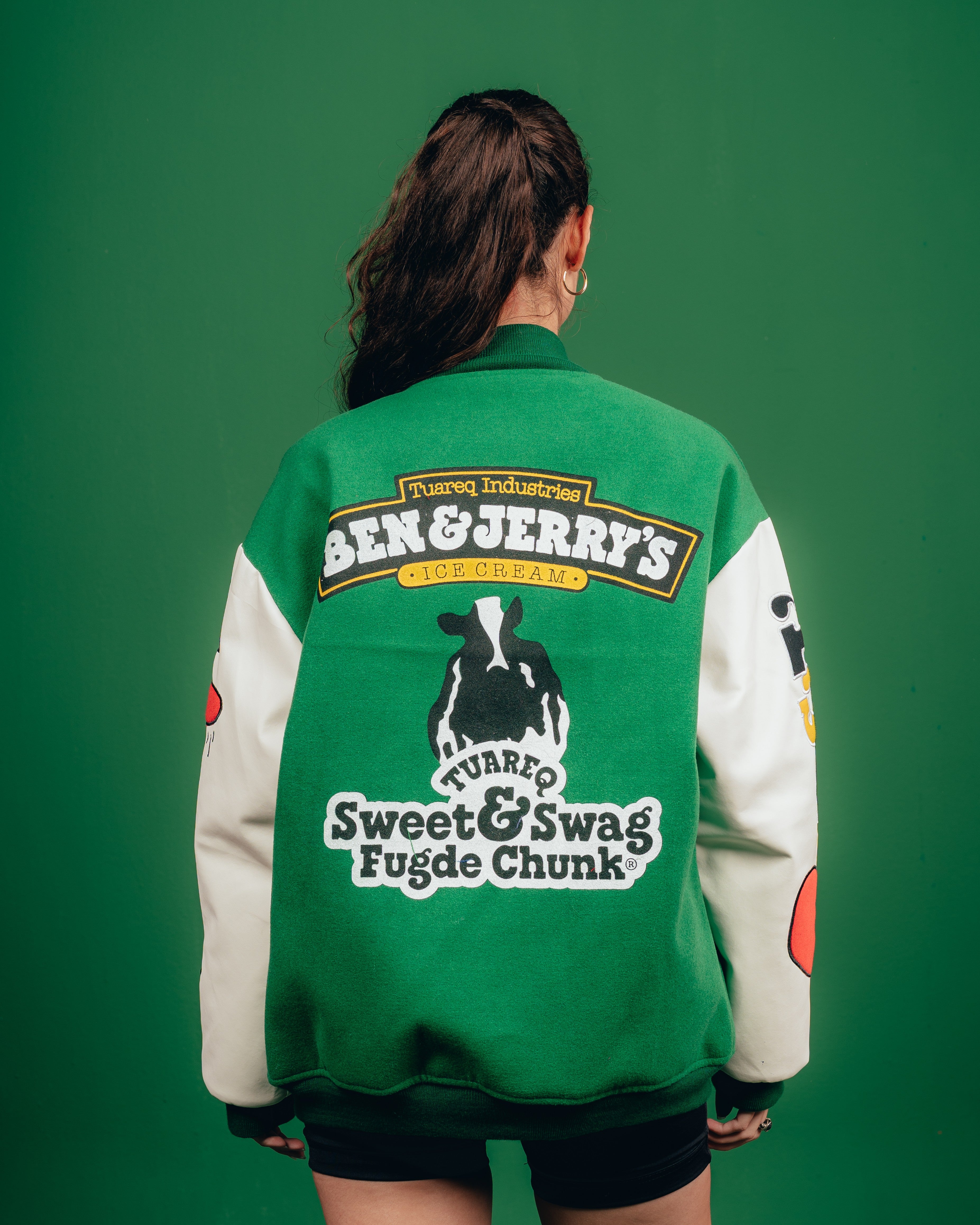 CAMPERA VARSITY CANDY [ B&J ] PATCH GREEN