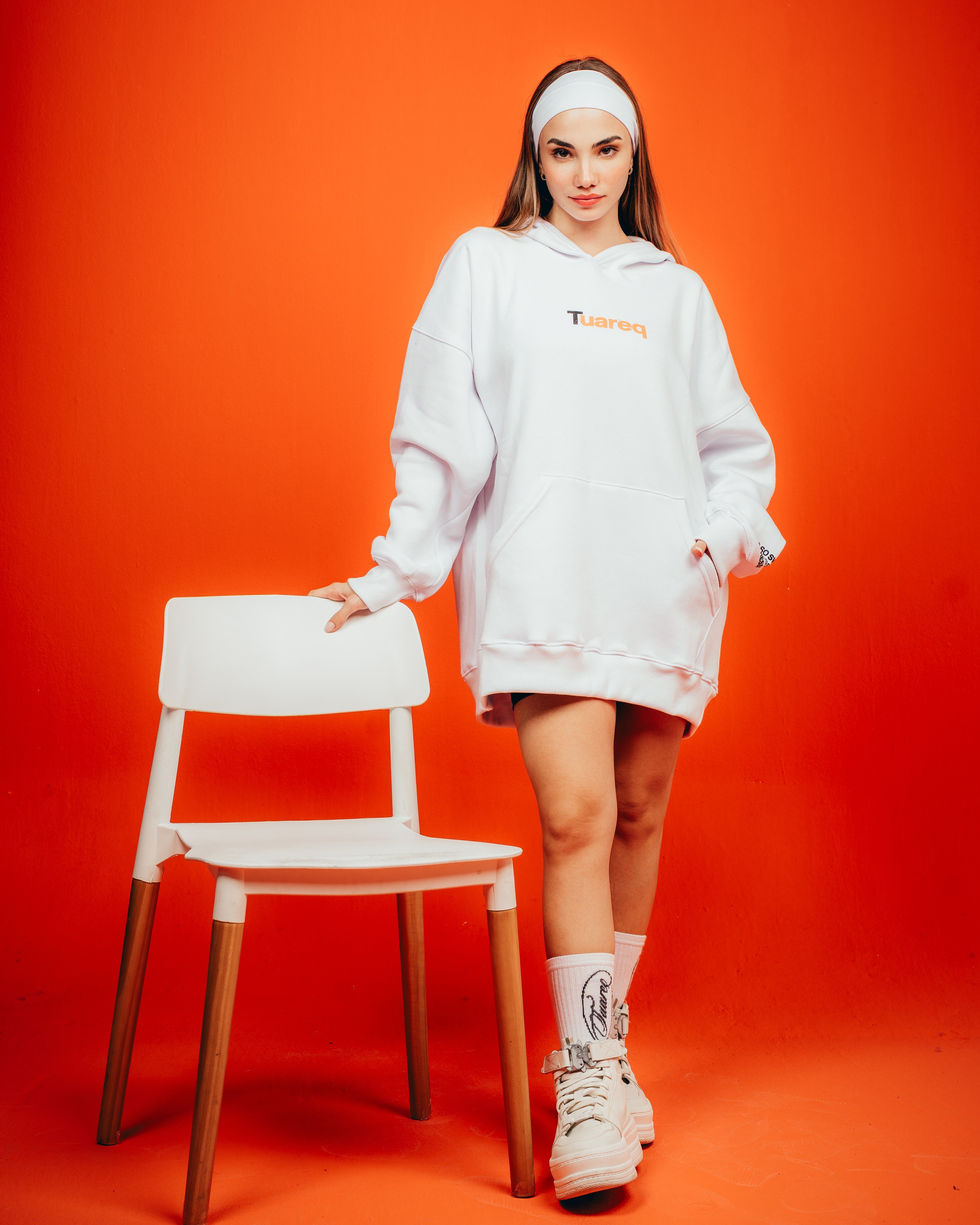 HOODIE PESADO CANDY [ KINDER ] HEART WHITE