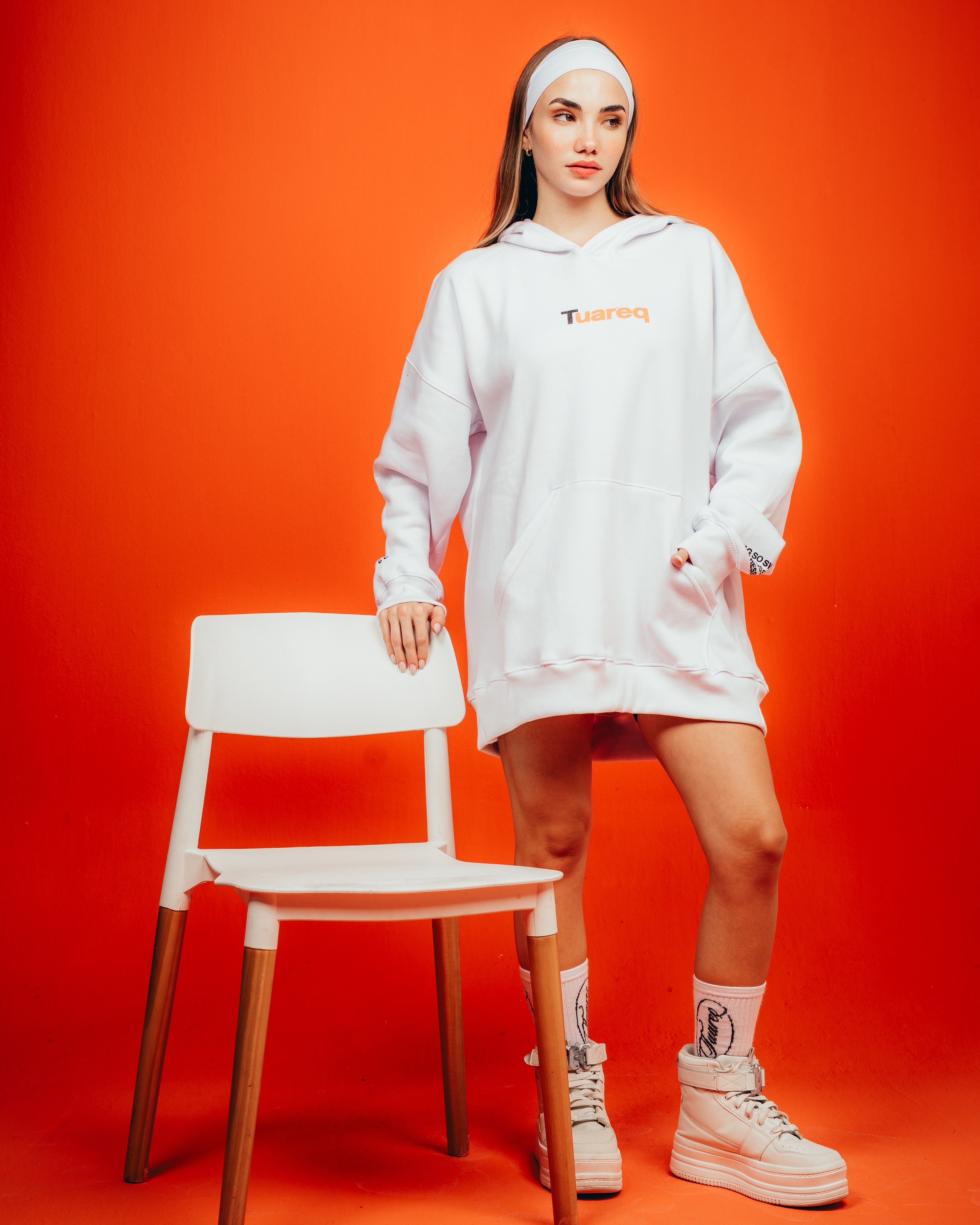 HOODIE PESADO CANDY [ KINDER ] HEART WHITE