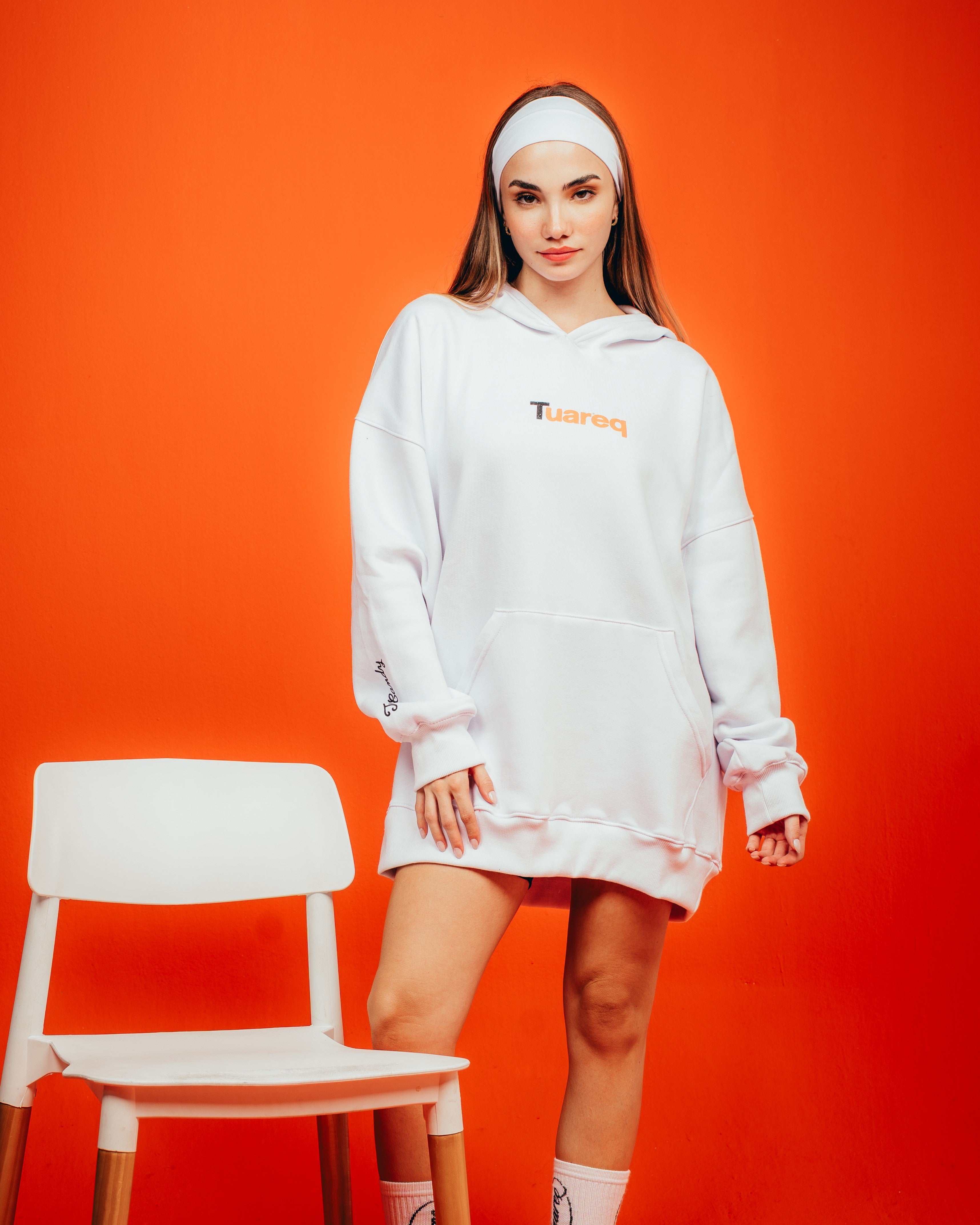 HOODIE PESADO CANDY [ KINDER ] HEART WHITE