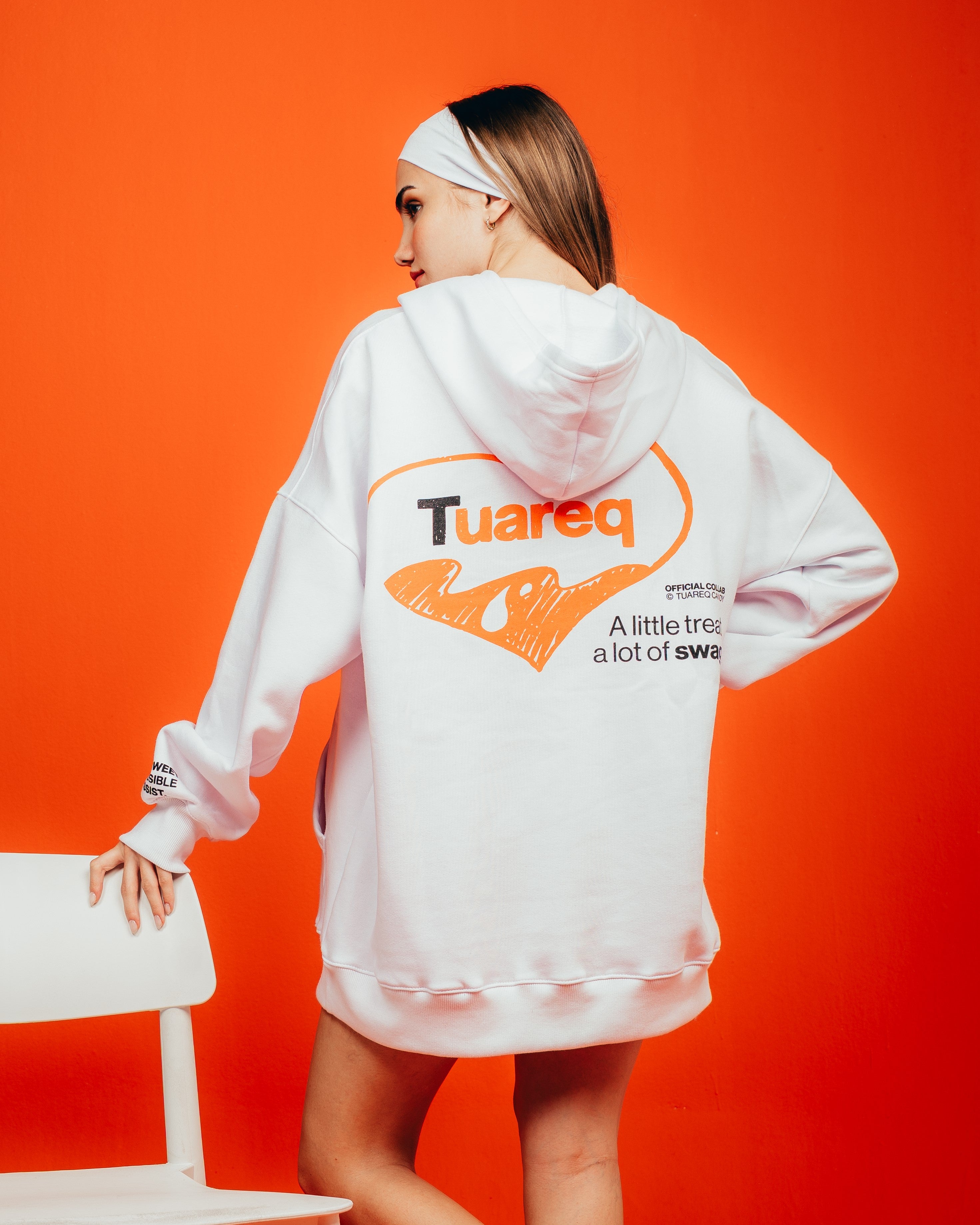 HOODIE PESADO CANDY [ KINDER ] HEART WHITE