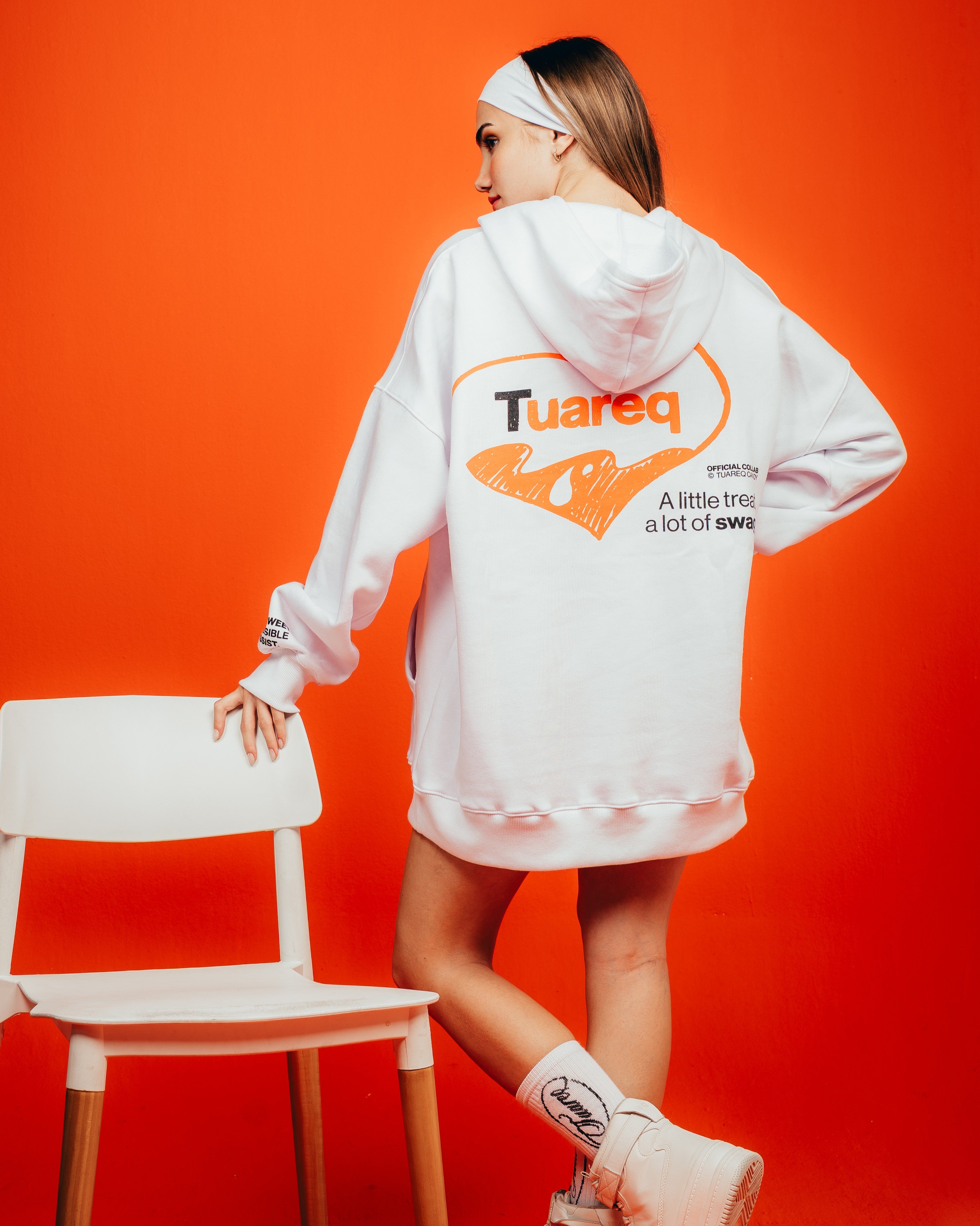 HOODIE PESADO CANDY [ KINDER ] HEART WHITE