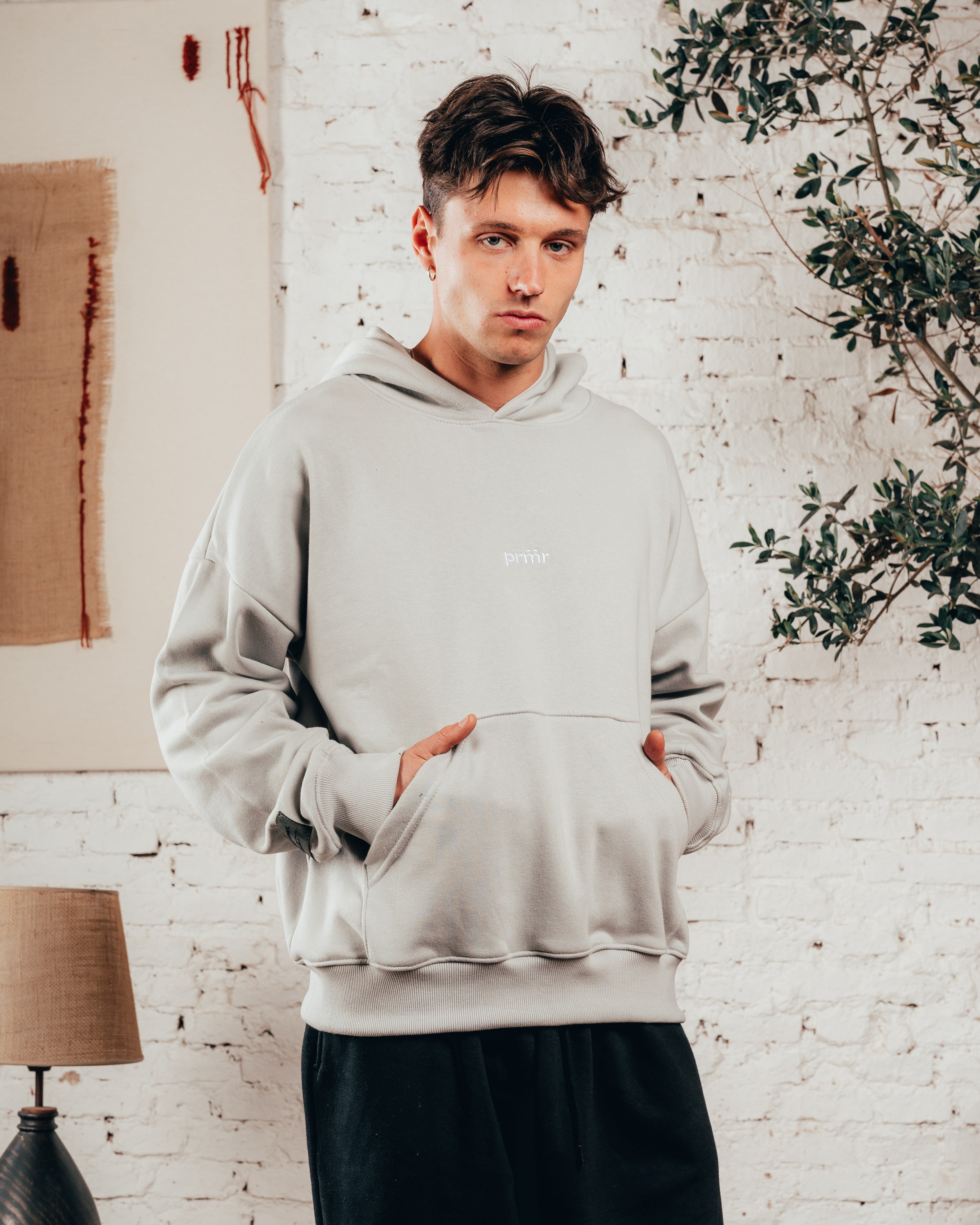 HOODIE OVERISZED [ PRIMARI ] MELANGE GREY
