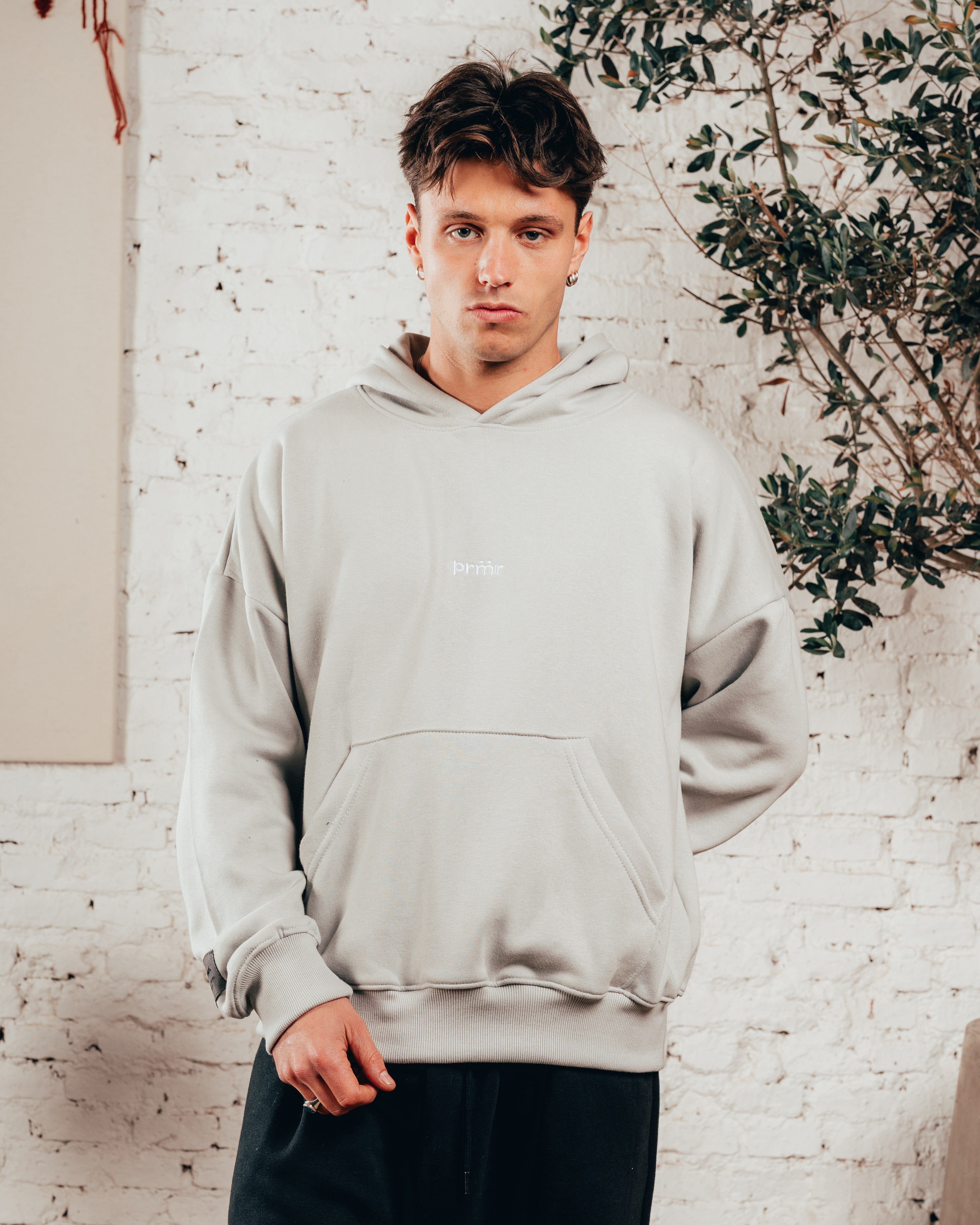 HOODIE OVERISZED [ PRIMARI ] MELANGE GREY