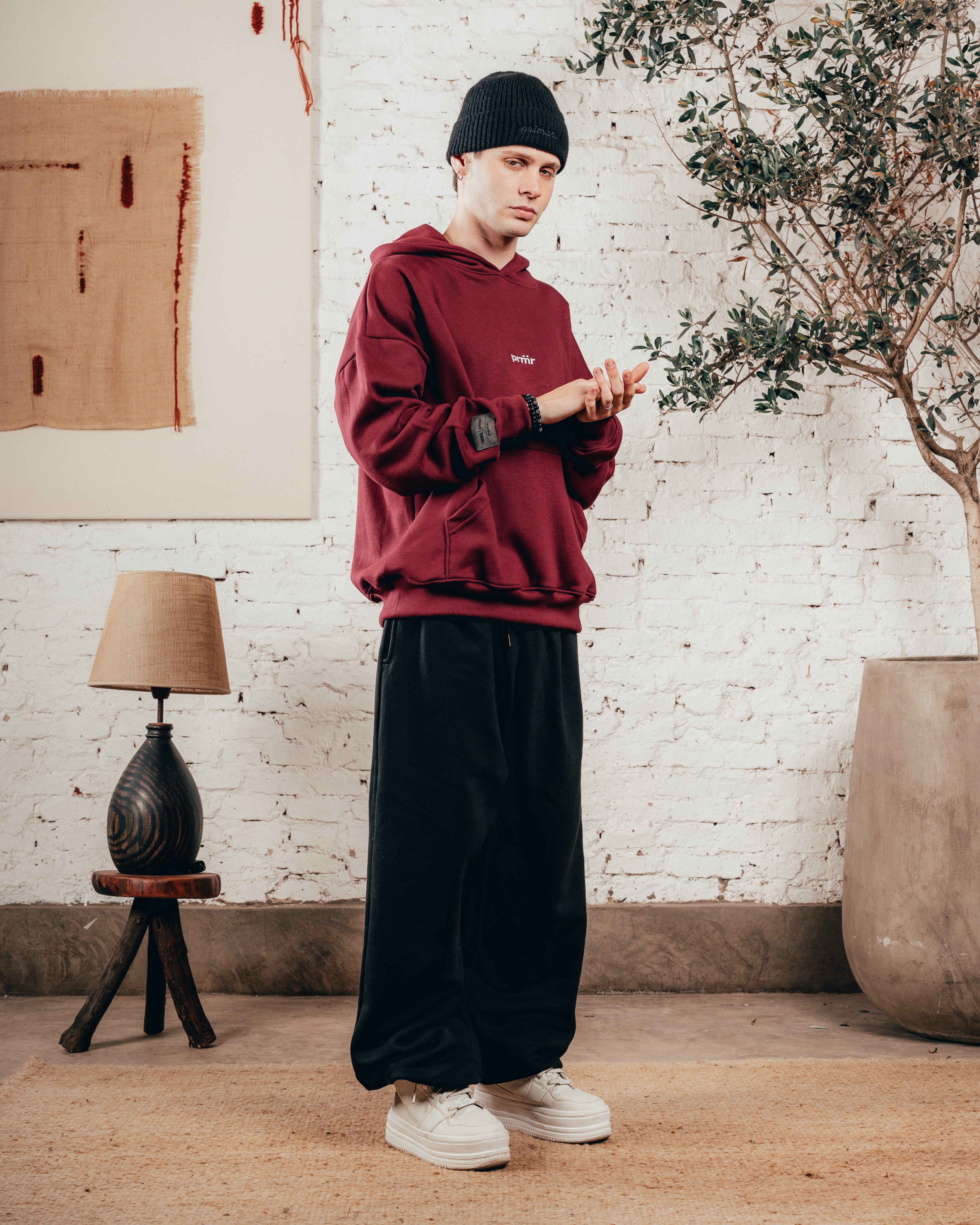 HOODIE OVERISZED [ PRIMARI ] BORDO