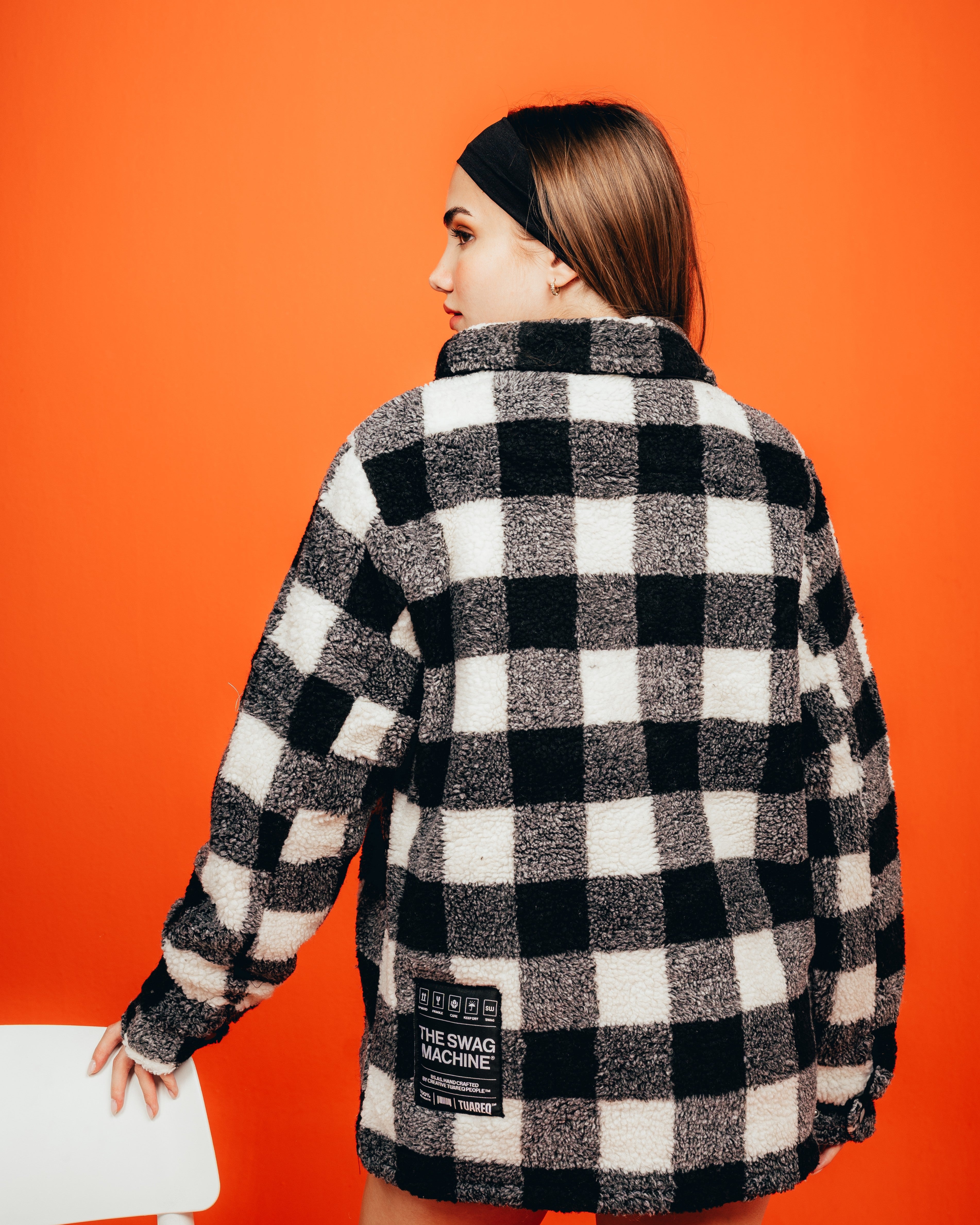 CAMPERON REVERSIBLE  [ CANDY ] CUADRILLE BLACK & WHITE