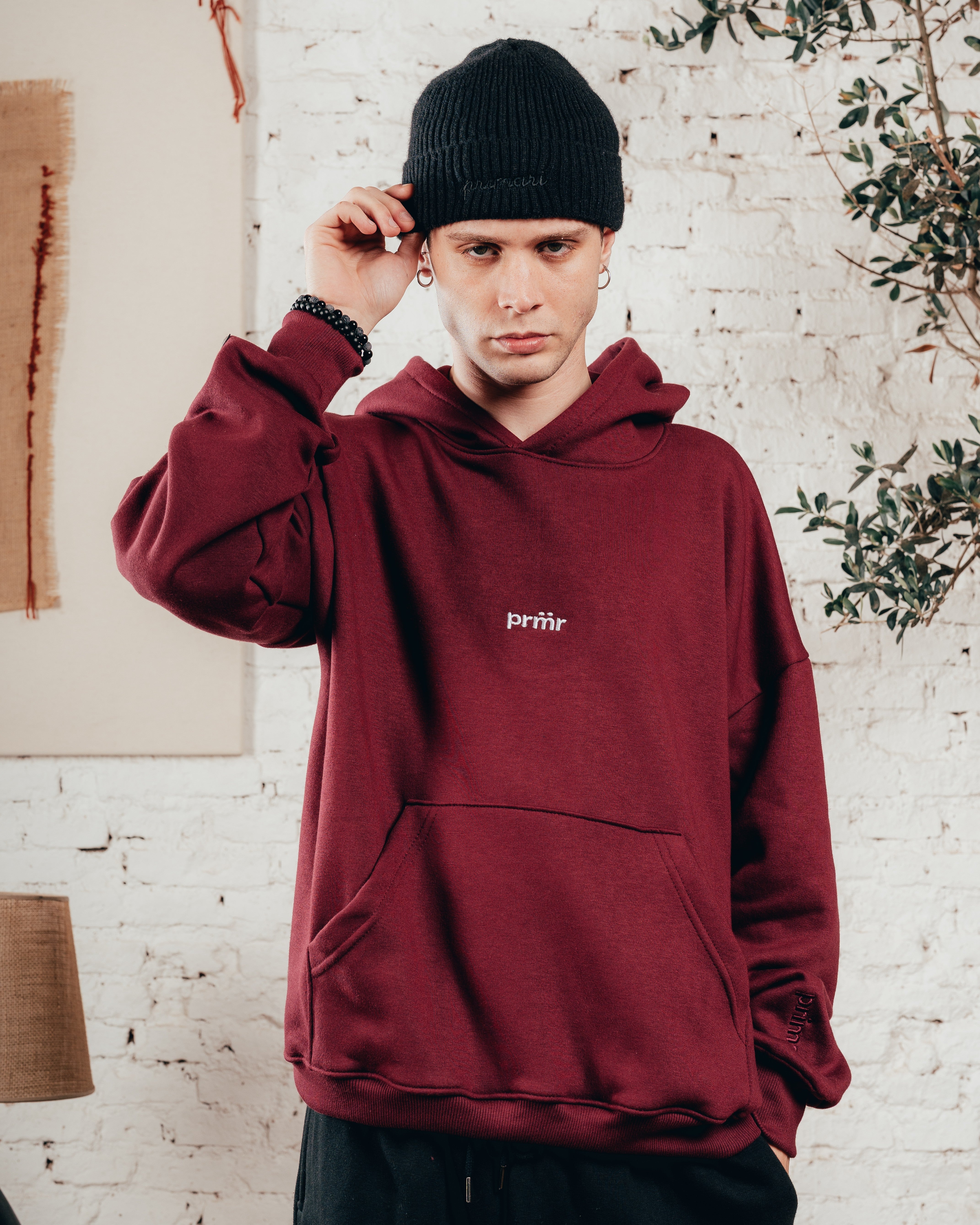 HOODIE OVERISZED [ PRIMARI ] BORDO