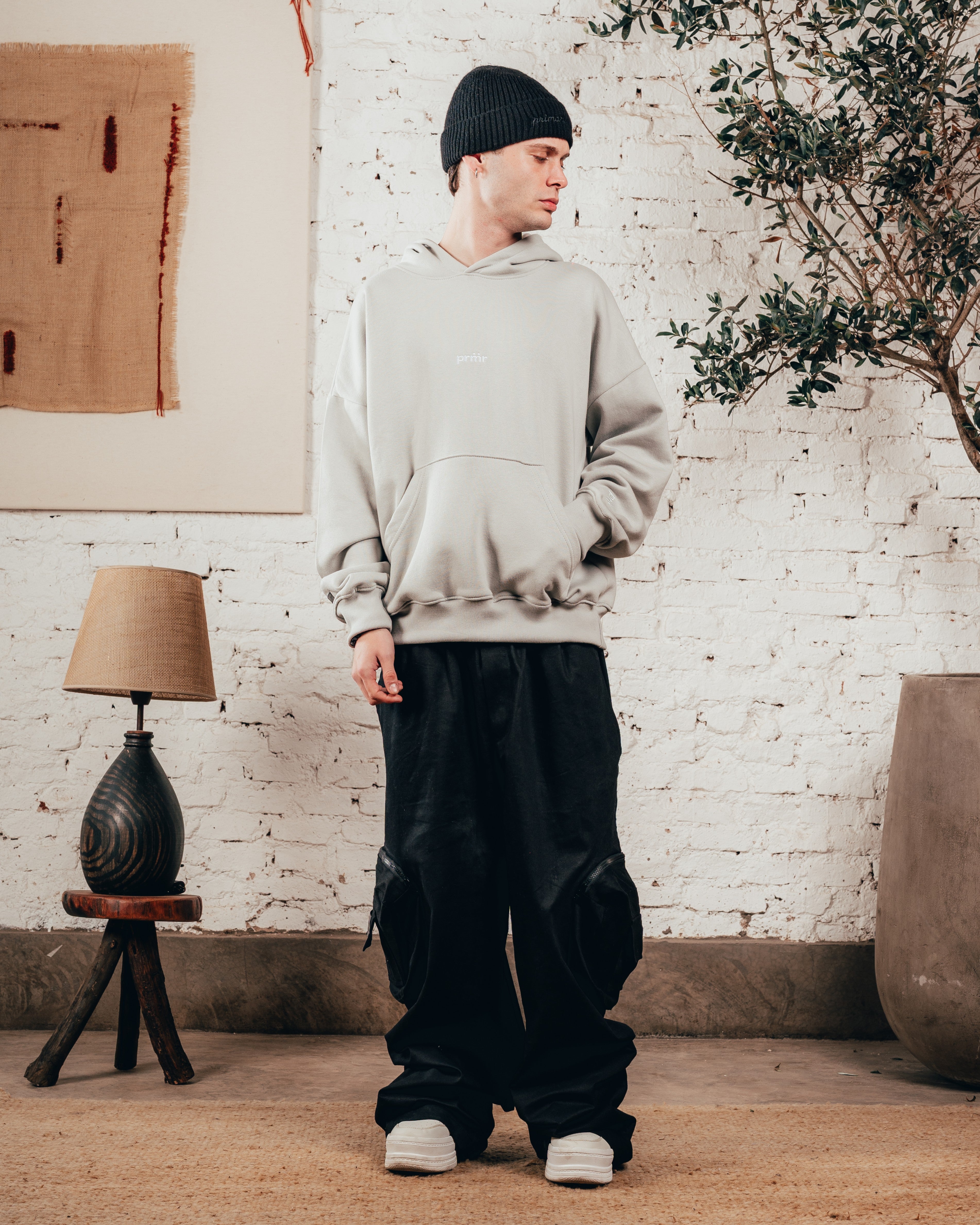 HOODIE OVERISZED [ PRIMARI ] MELANGE GREY