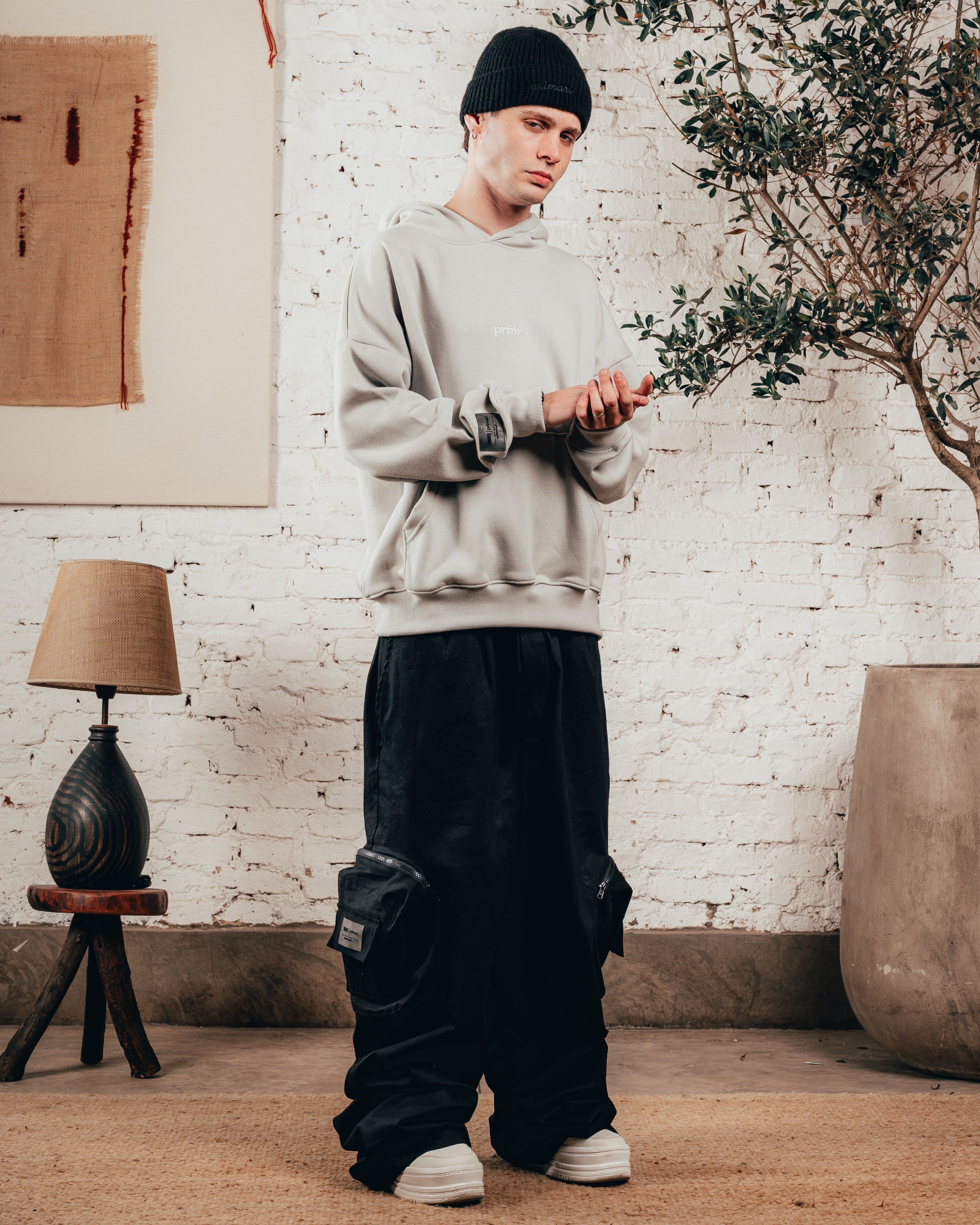 HOODIE OVERISZED [ PRIMARI ] MELANGE GREY