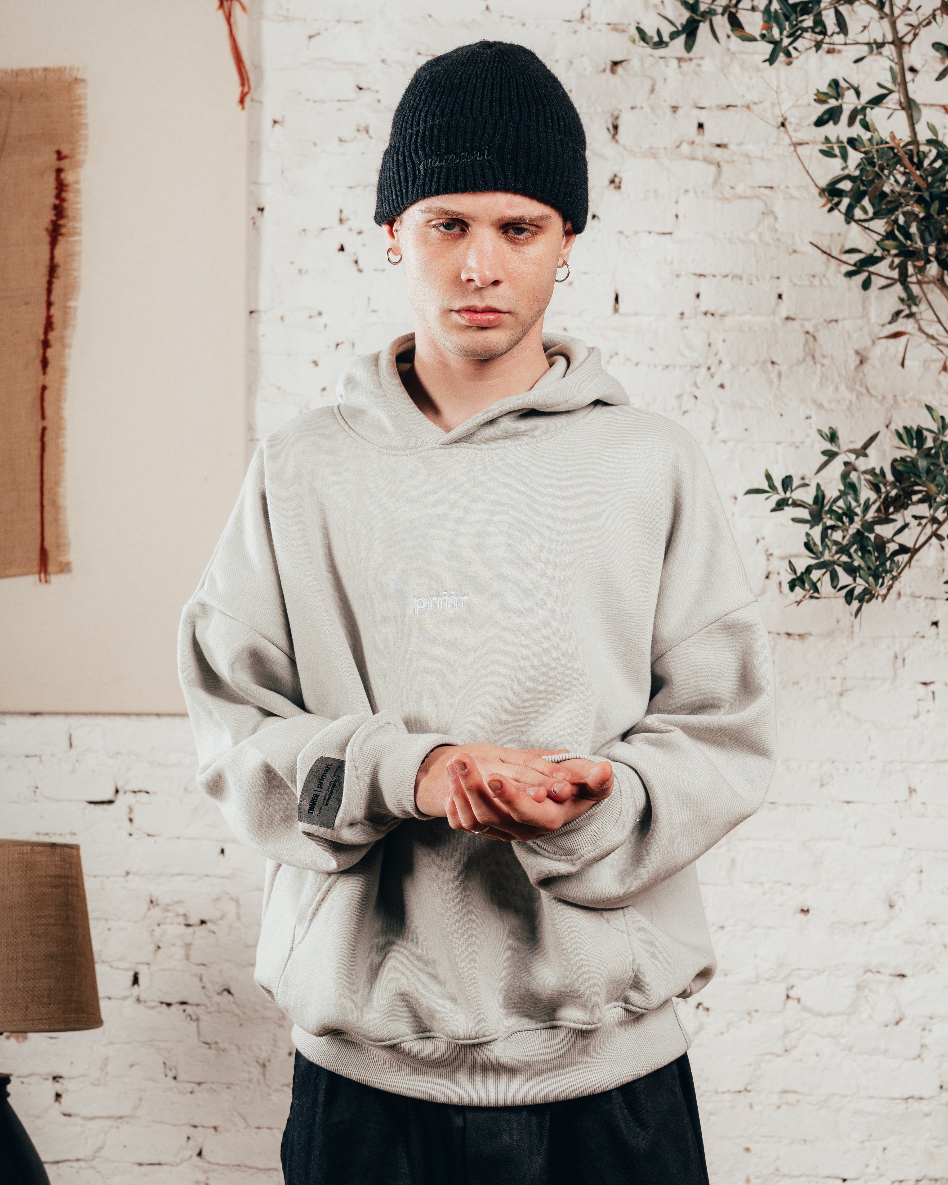 HOODIE OVERISZED [ PRIMARI ] MELANGE GREY